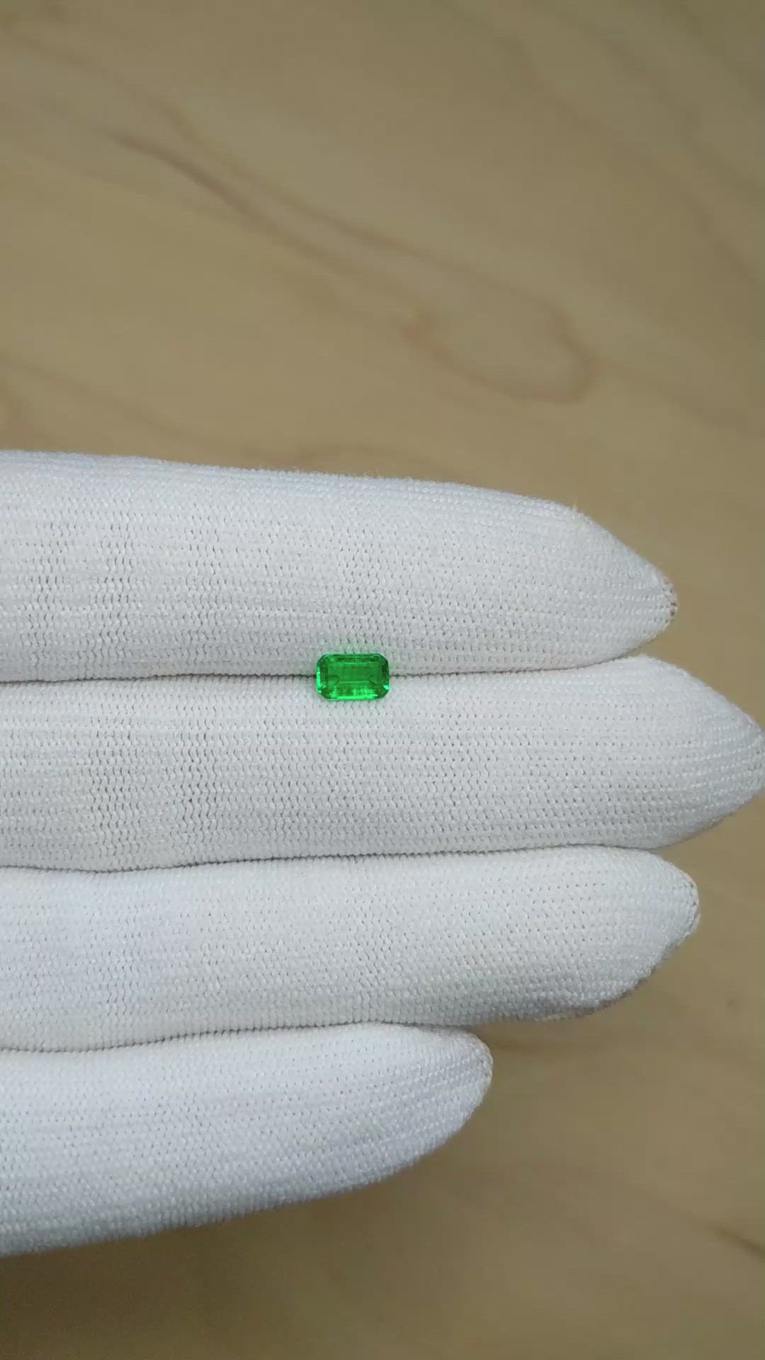 0.49 Ct. Emerald from Afghanistan Size Video