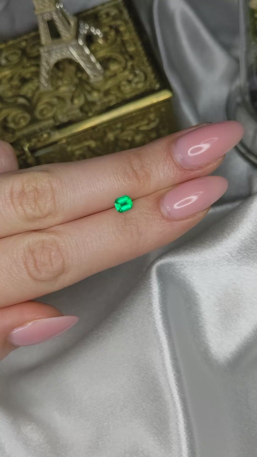 0.39 Ct. Emerald from Afghanistan Size Video