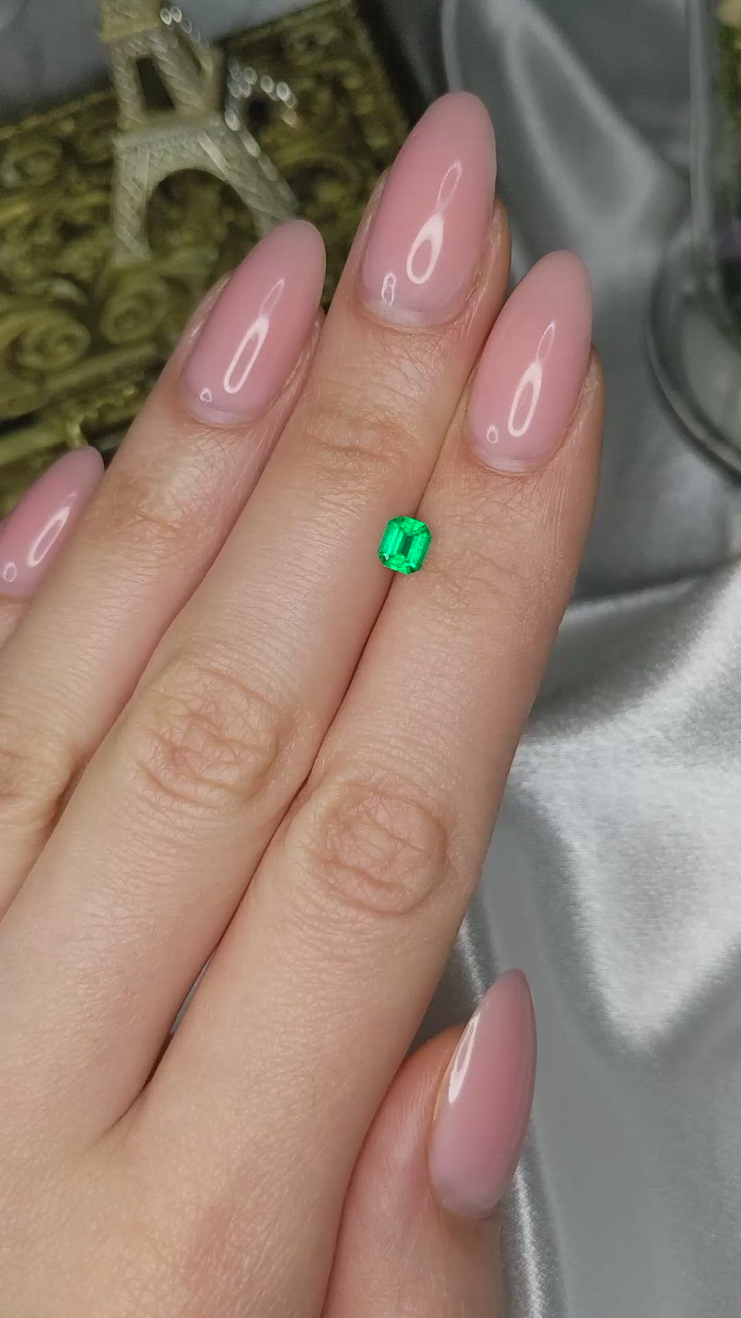 0.39 Ct. Emerald from Afghanistan Size Video