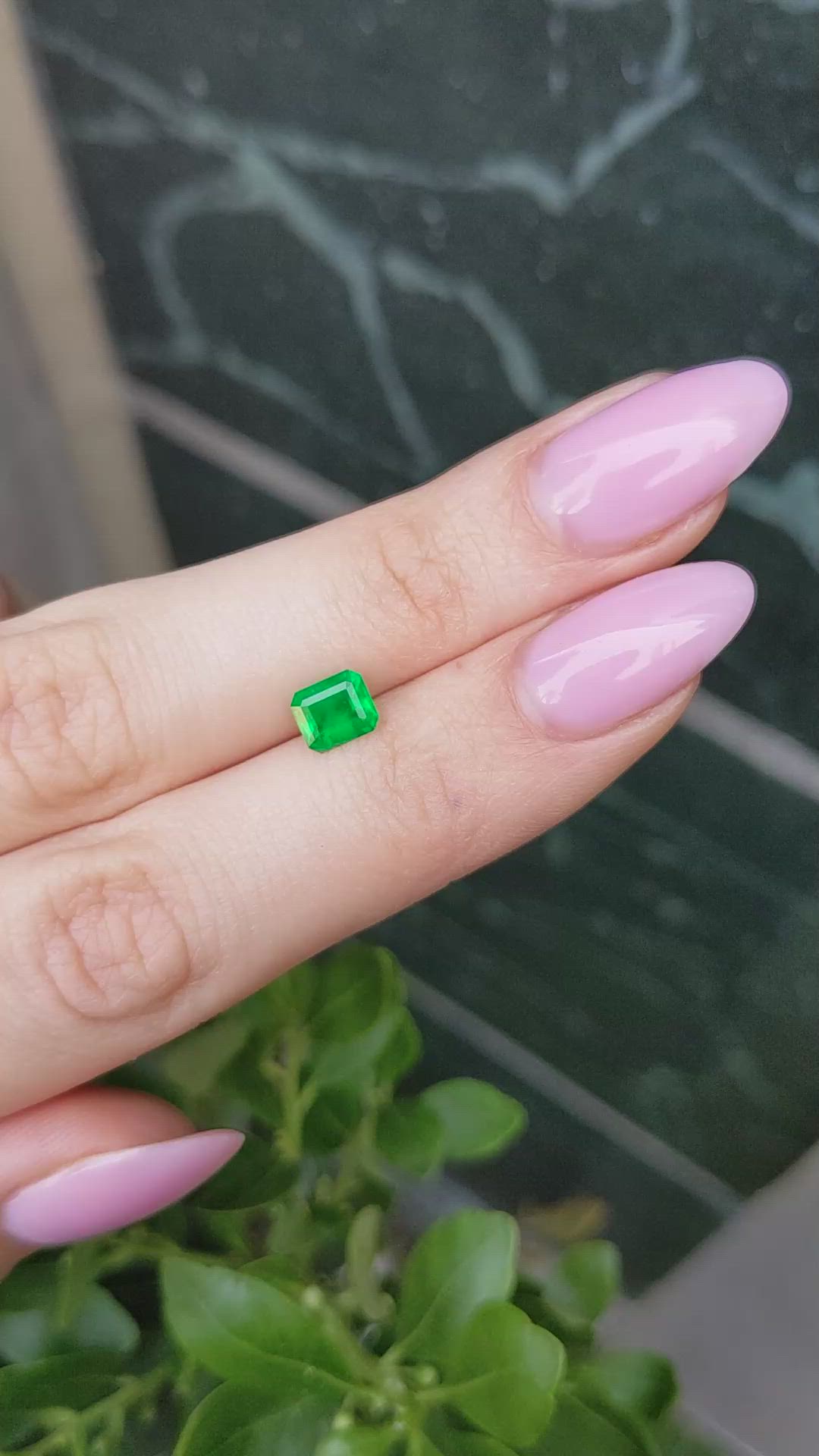 0.78 Ct. Emerald from Colombia Size Video
