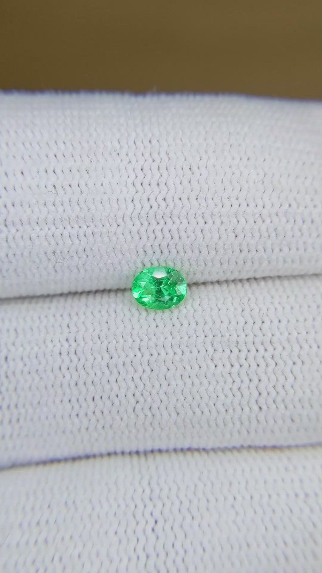 0.29 Ct. Emerald from Afghanistan Size Video