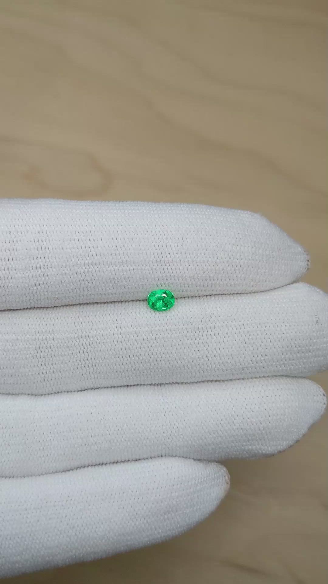 0.29 Ct. Emerald from Afghanistan Size Video