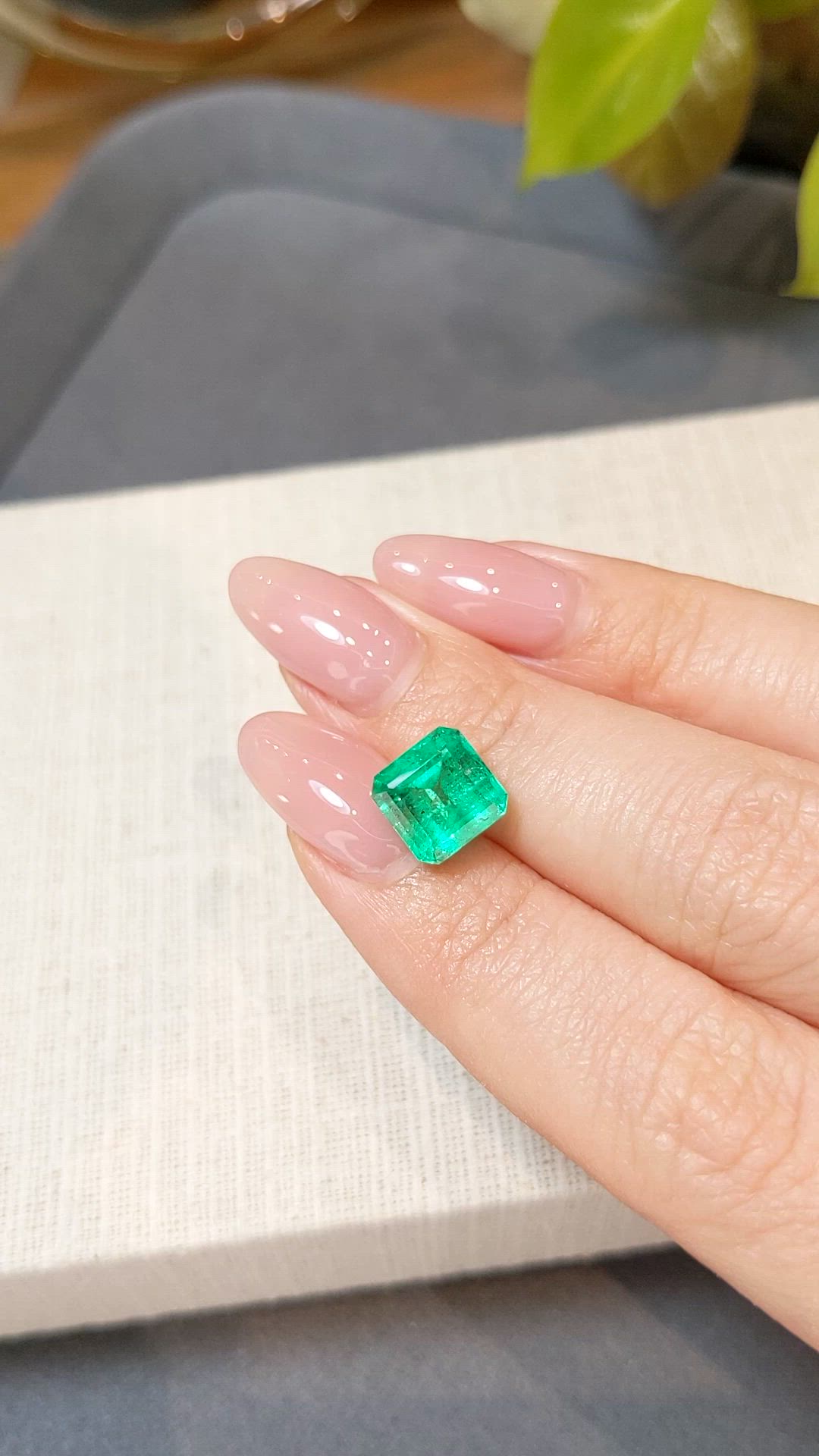 3.69 Ct. Emerald from Colombia Size Video