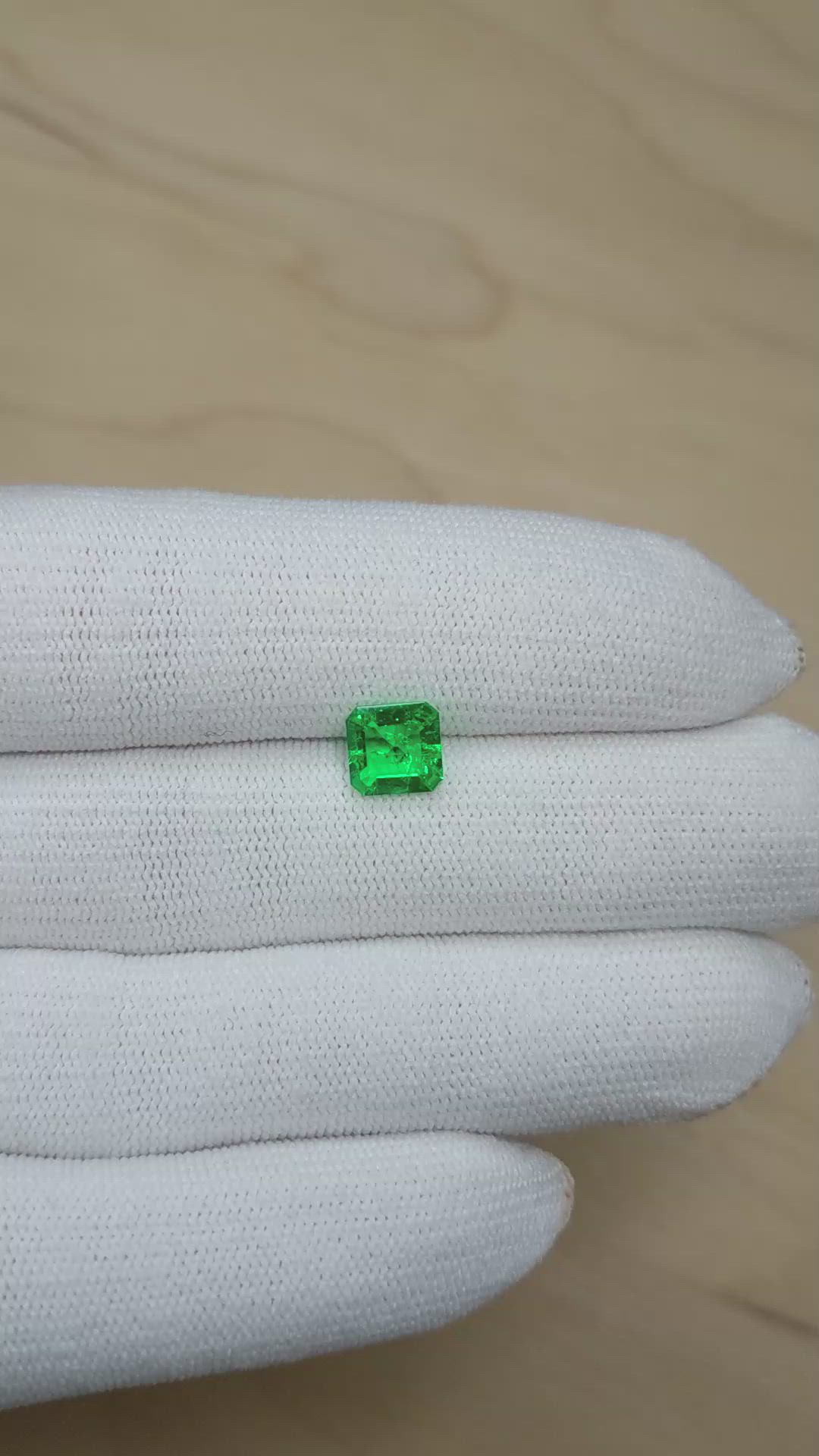 1.19 Ct. Emerald from Colombia Size Video