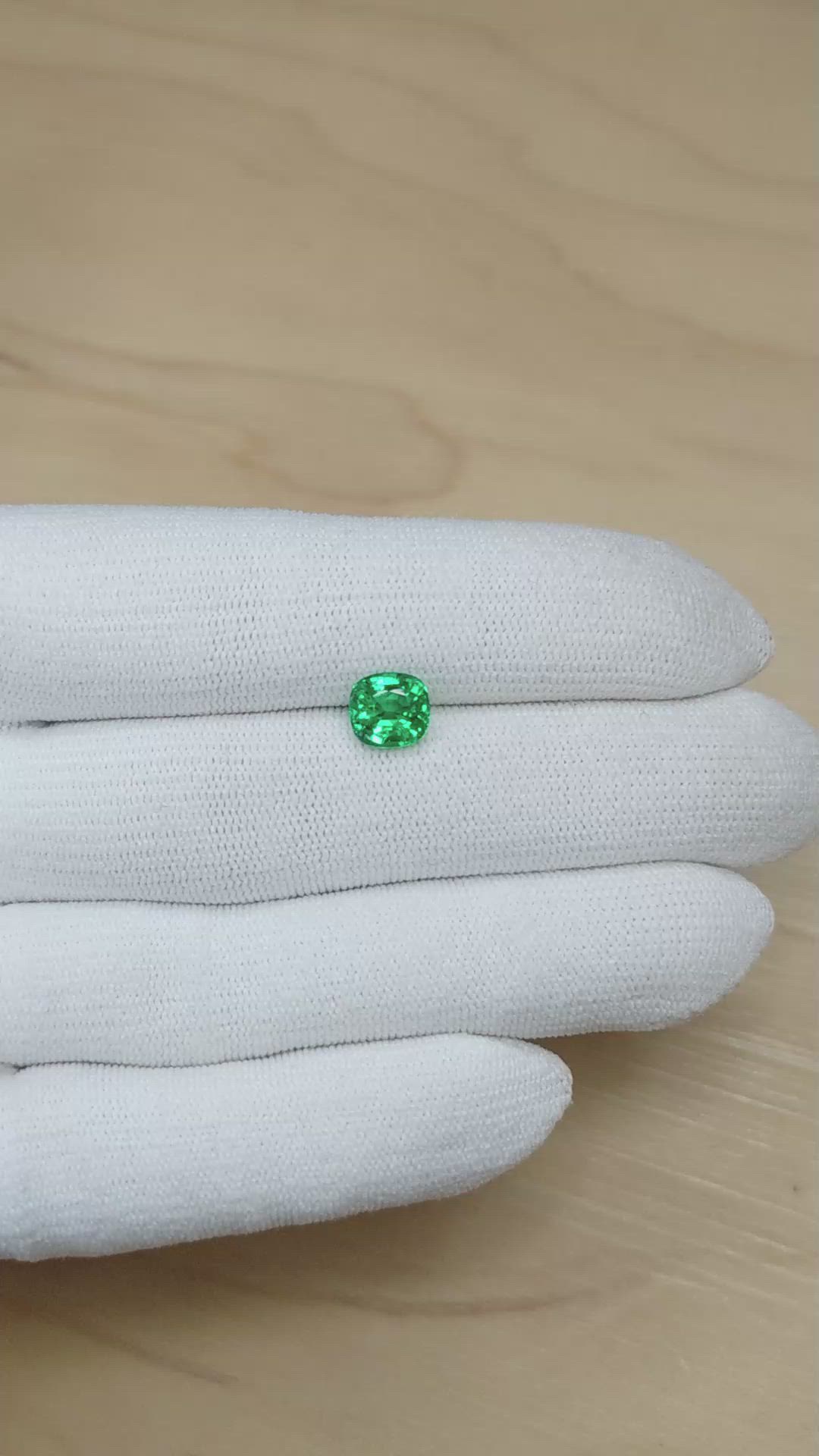 1.56 Ct. Emerald from Zambia Size Video