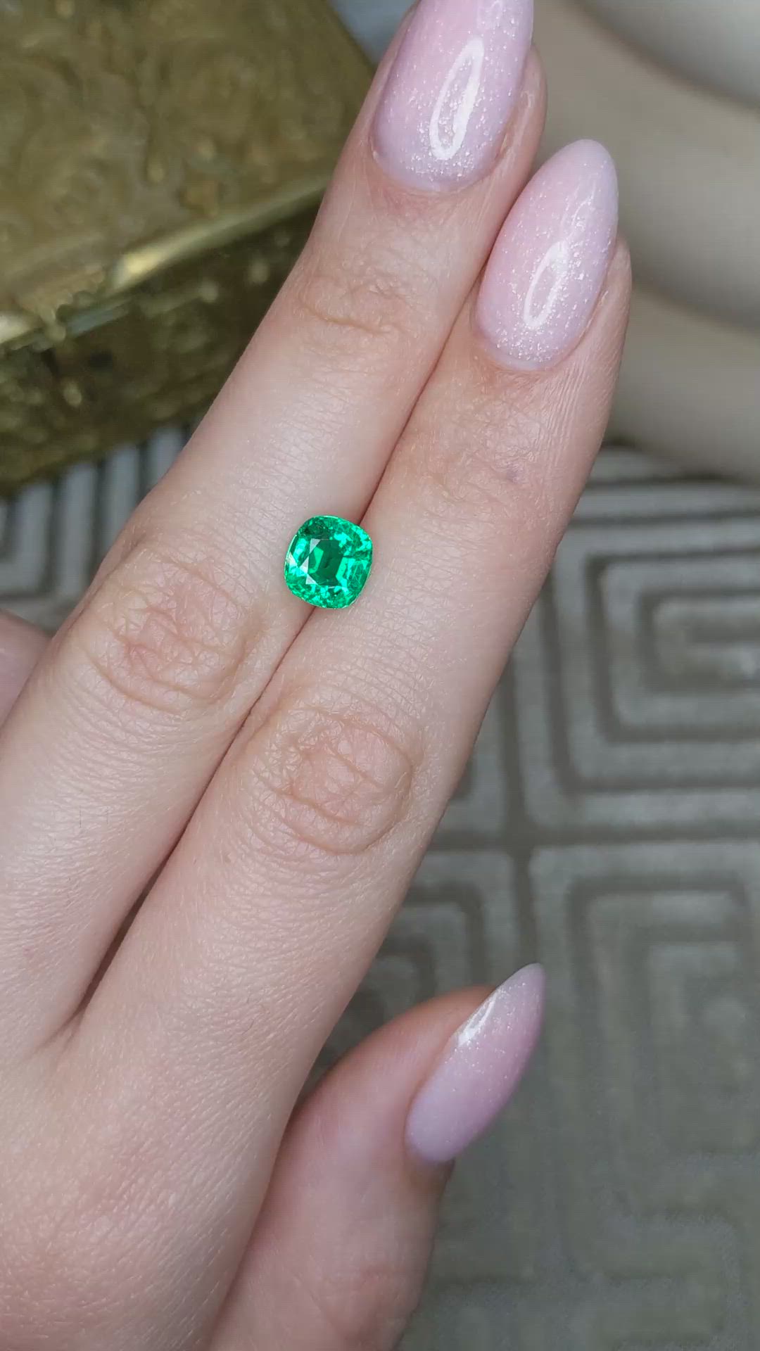 1.56 Ct. Emerald from Zambia Size Video