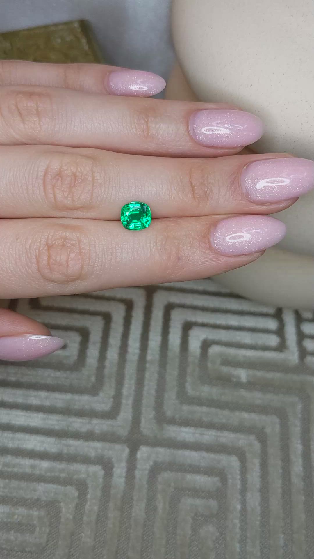 1.56 Ct. Emerald from Zambia Size Video