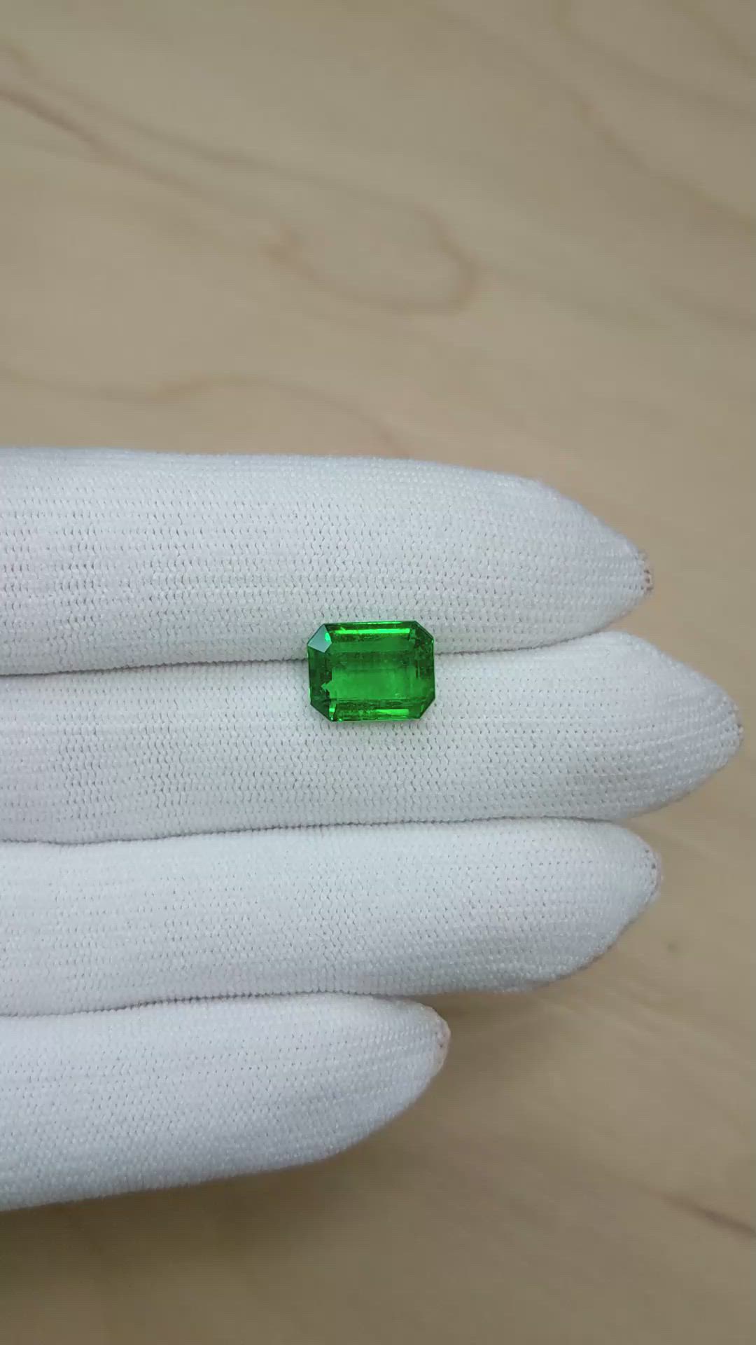 4.14 Ct. Emerald from Zambia Size Video