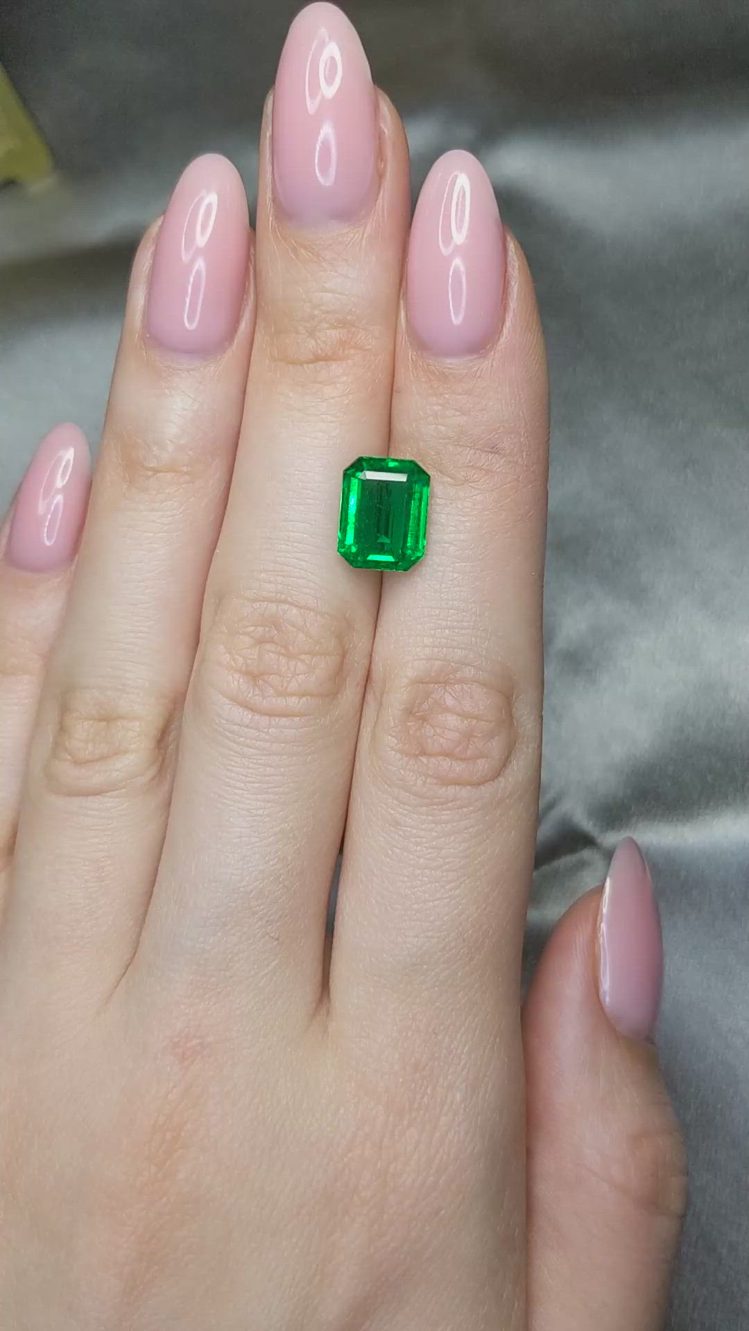 4.14 Ct. Emerald from Zambia Size Video