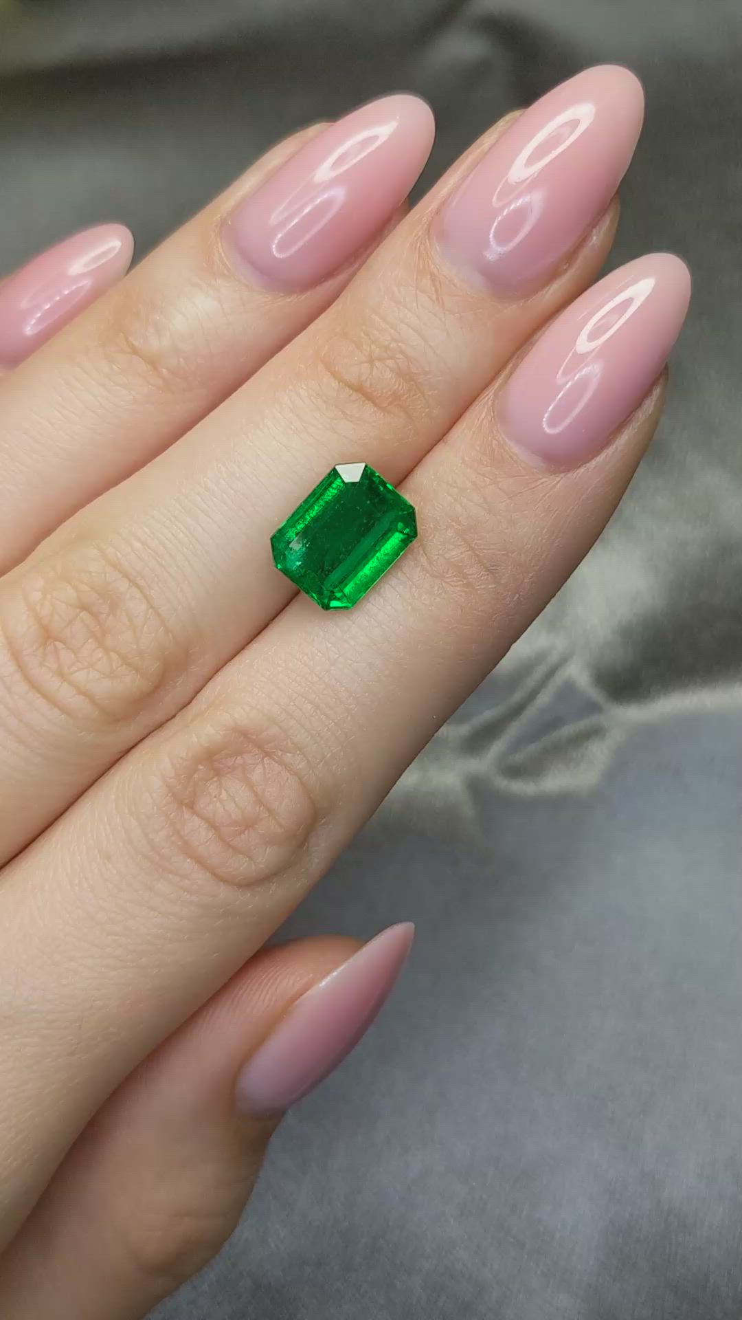 4.14 Ct. Emerald from Zambia Size Video