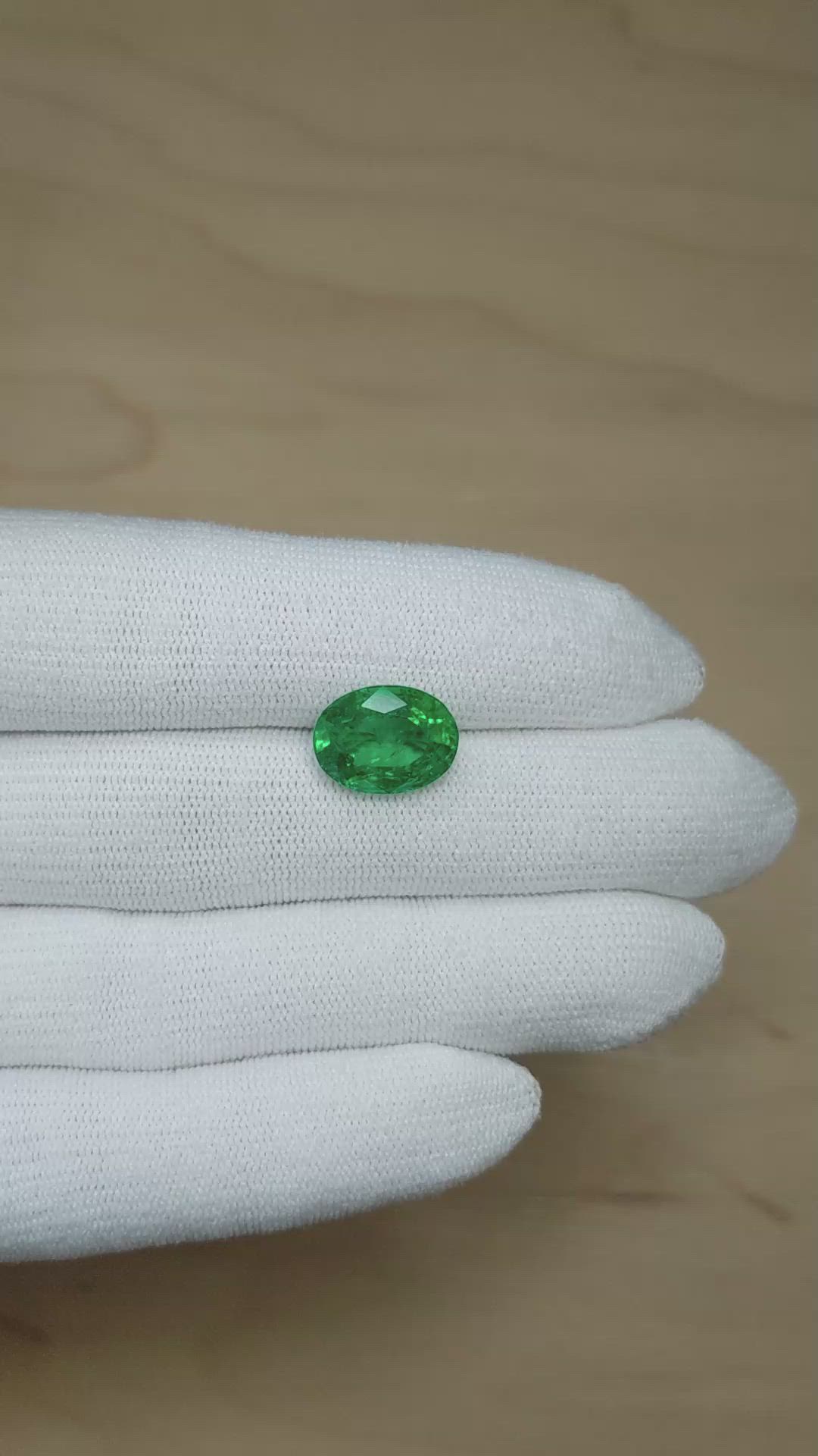 5.25 Ct. Emerald from Zambia Size Video