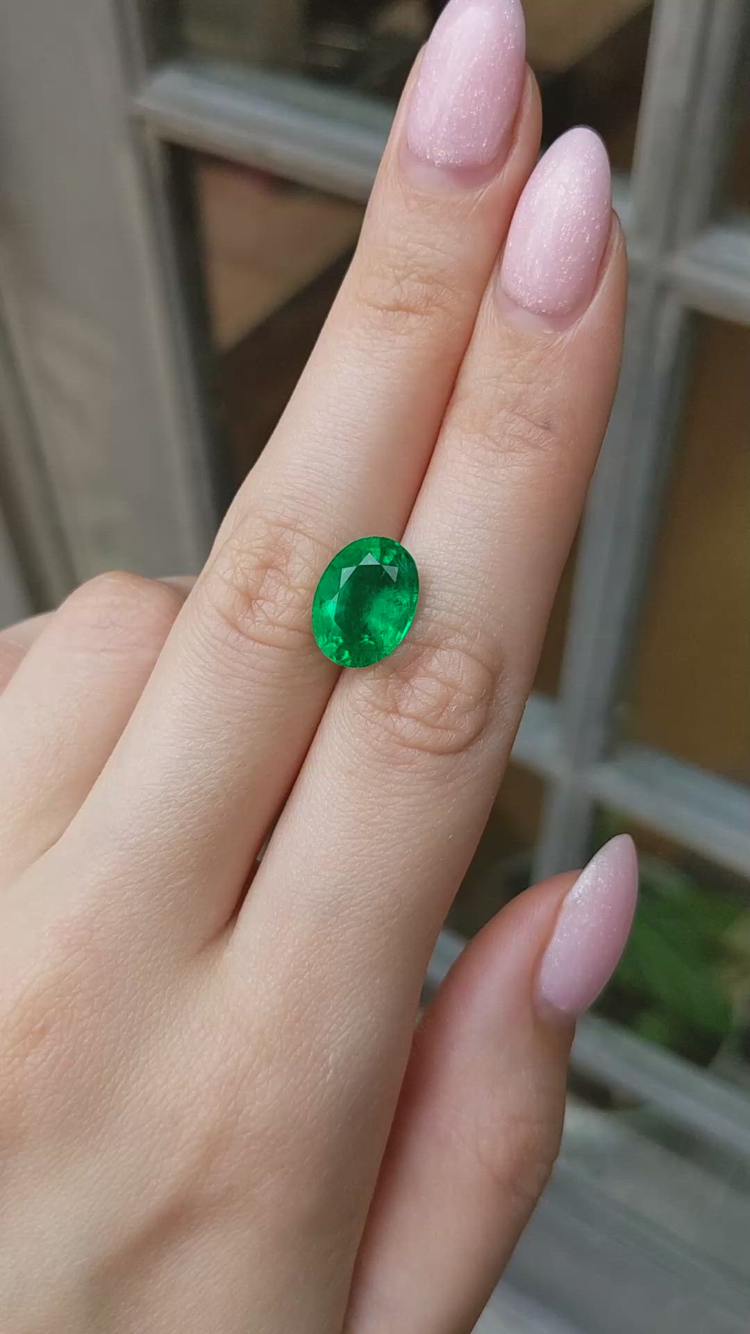 5.25 Ct. Emerald from Zambia Size Video