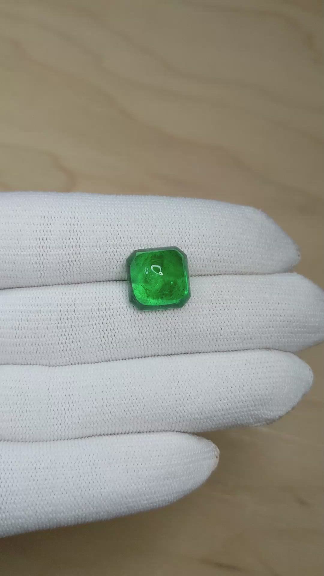9.88 Ct. Cabochon Emerald from Zambia Size Video