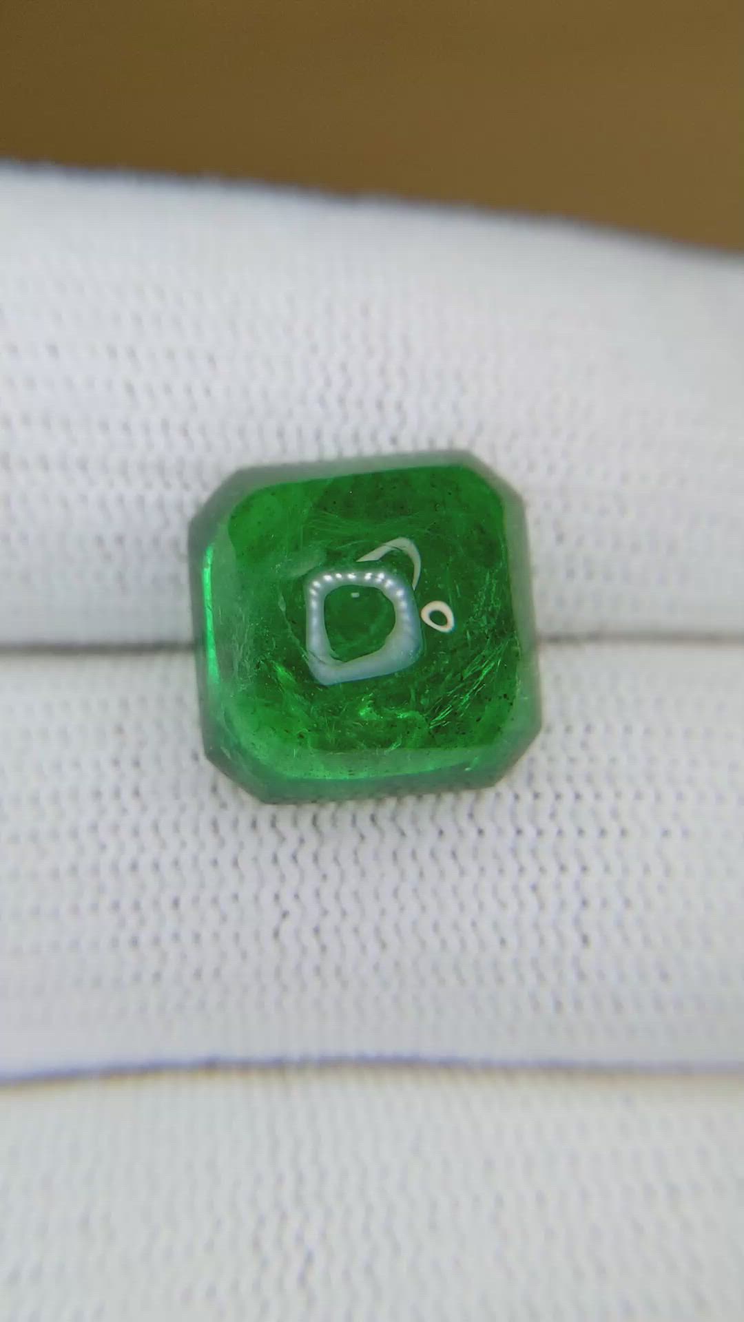 9.88 Ct. Cabochon Emerald from Zambia Size Video
