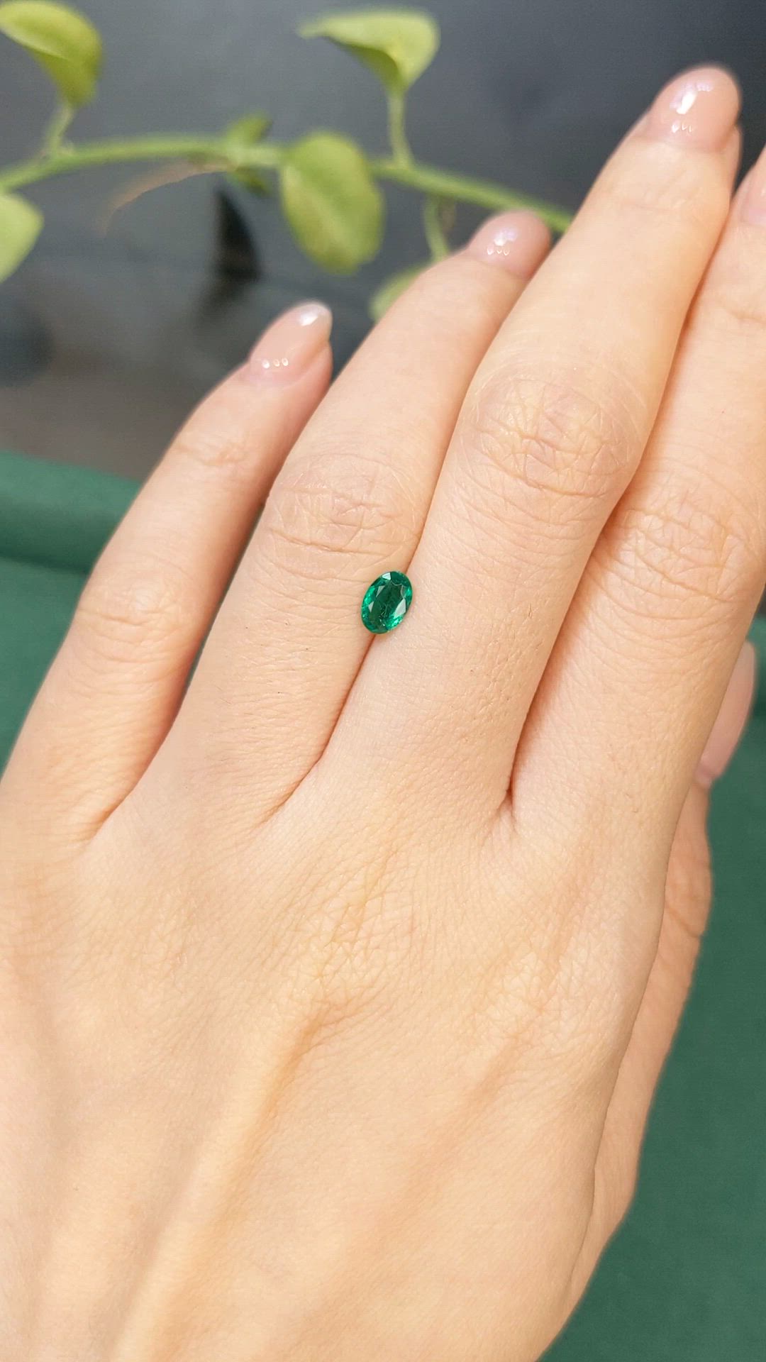 0.41 Ct. Emerald from Zambia Size Video