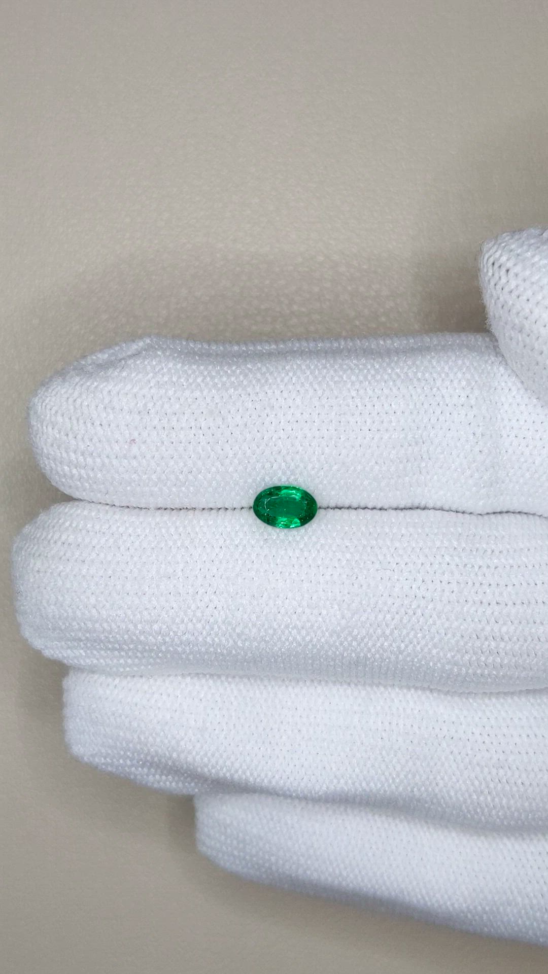 0.41 Ct. Emerald from Zambia Size Video