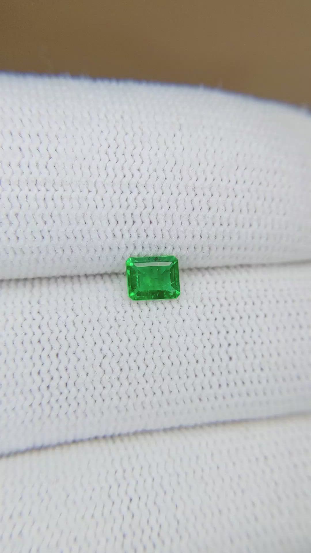 0.34 Ct. Emerald from Afghanistan Size Video