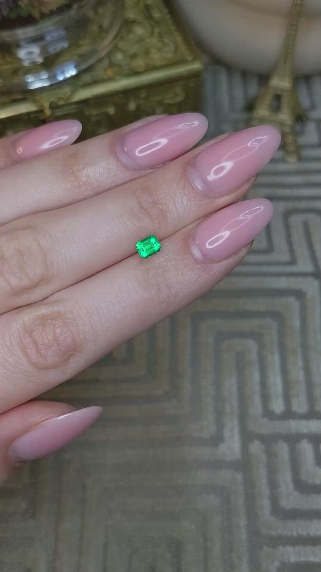 0.50 Ct. Emerald from Afghanistan Size Video