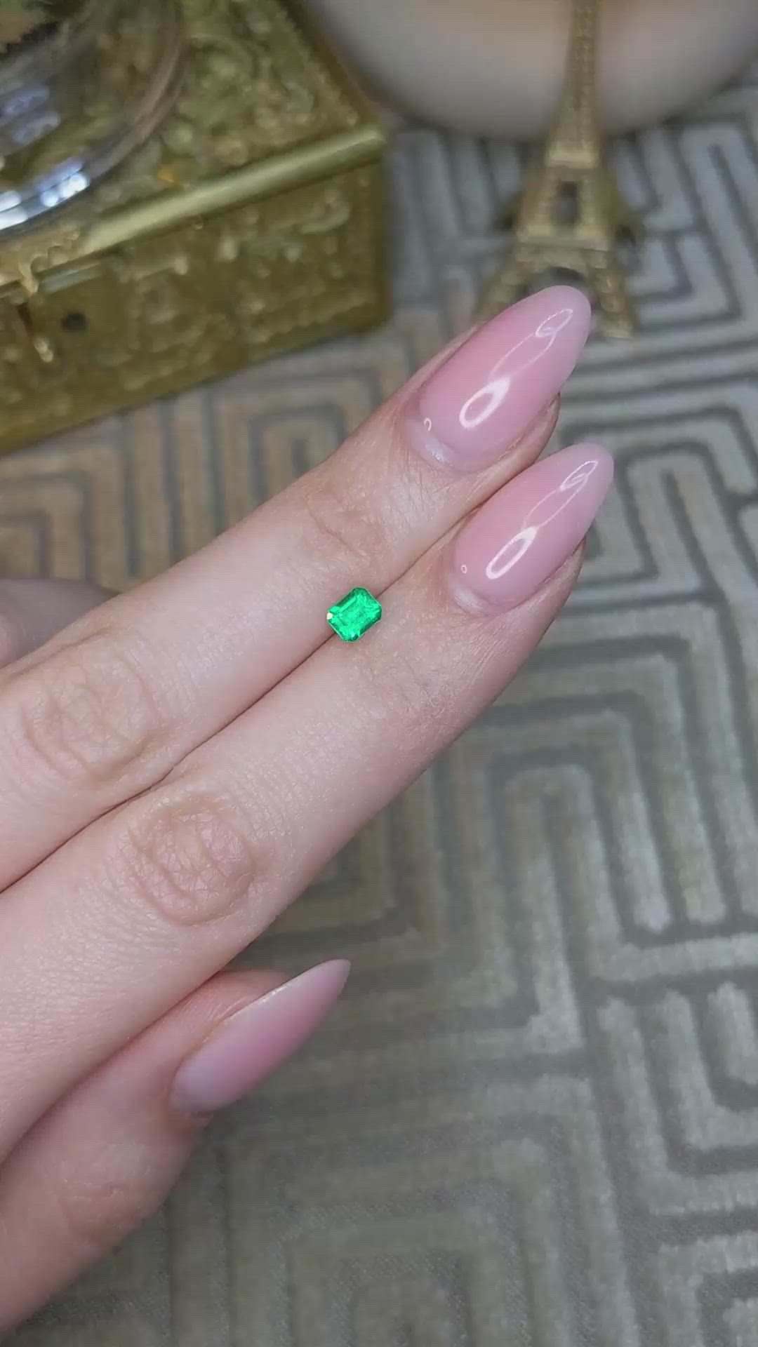 0.50 Ct. Emerald from Afghanistan Size Video