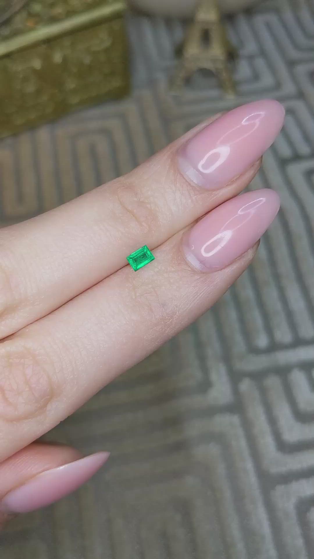 0.19 Ct. Emerald from Afghanistan Size Video