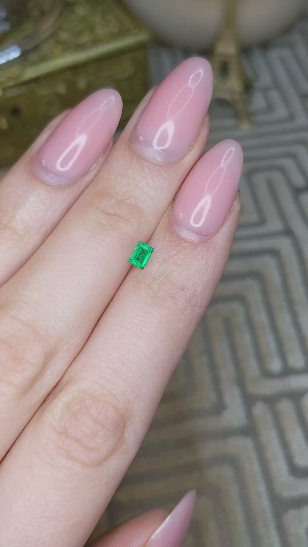 0.19 Ct. Emerald from Afghanistan Size Video