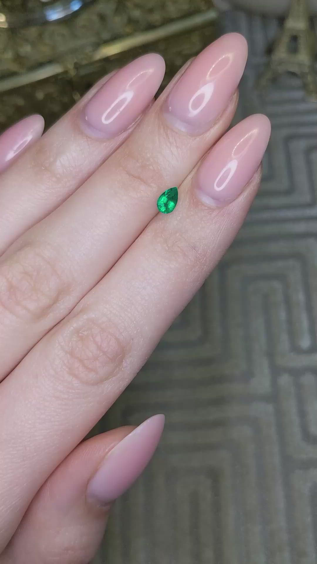 0.35 Ct. Emerald from Afghanistan Size Video