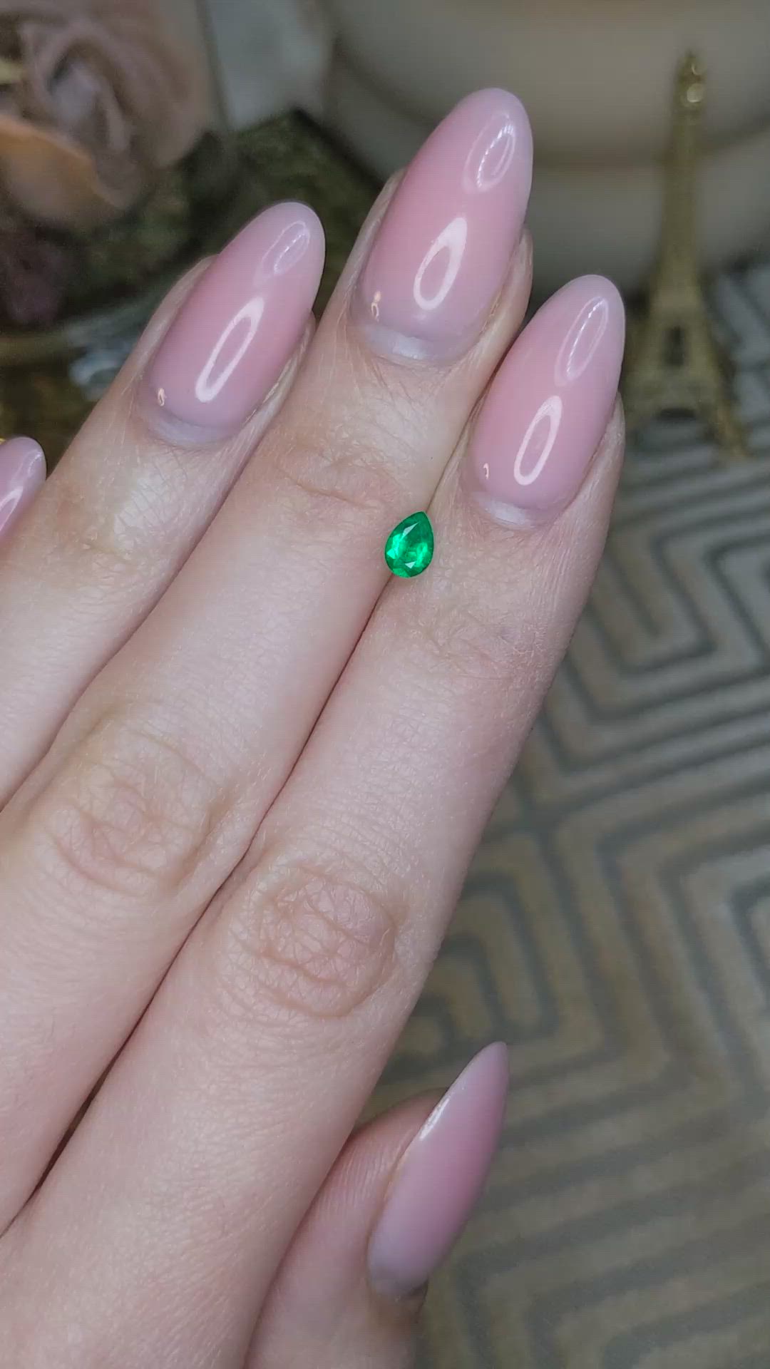 0.26 Ct. Emerald from Afghanistan Size Video