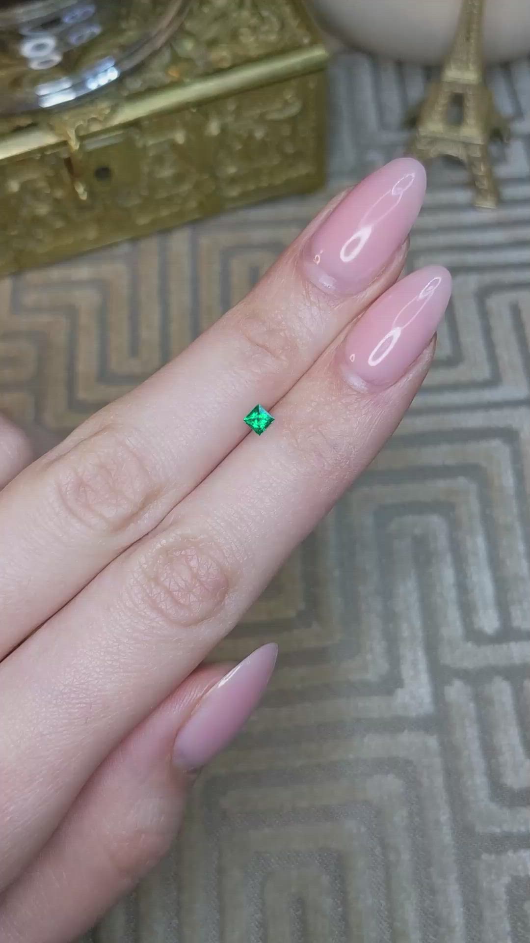 0.16 Ct. Emerald from Afghanistan Size Video