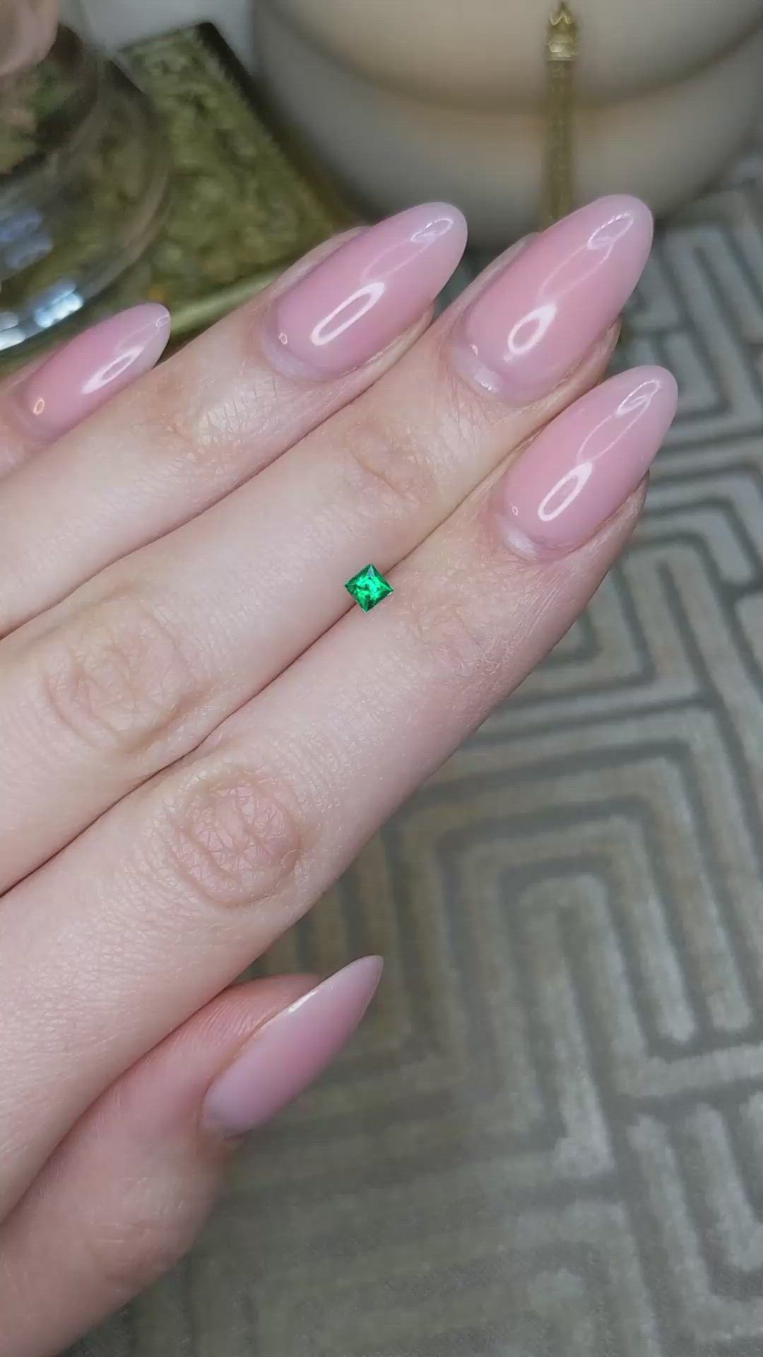 0.16 Ct. Emerald from Afghanistan Size Video