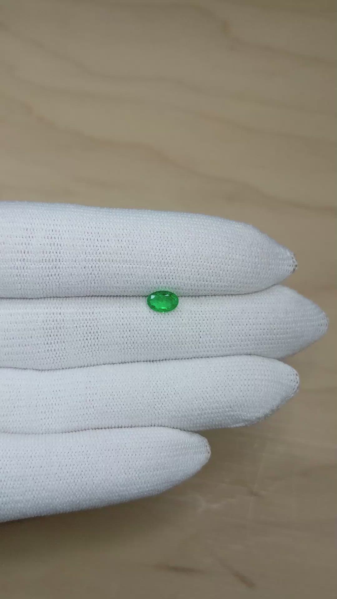 0.57 Ct. Emerald from Afghanistan Size Video