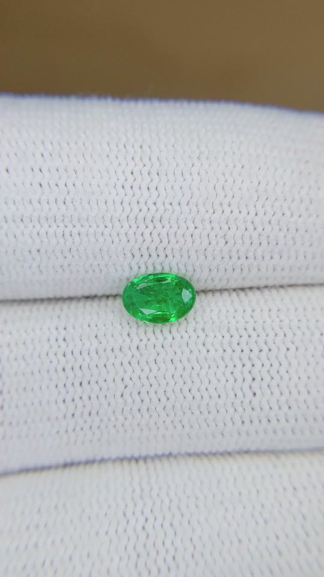 0.57 Ct. Emerald from Afghanistan Size Video