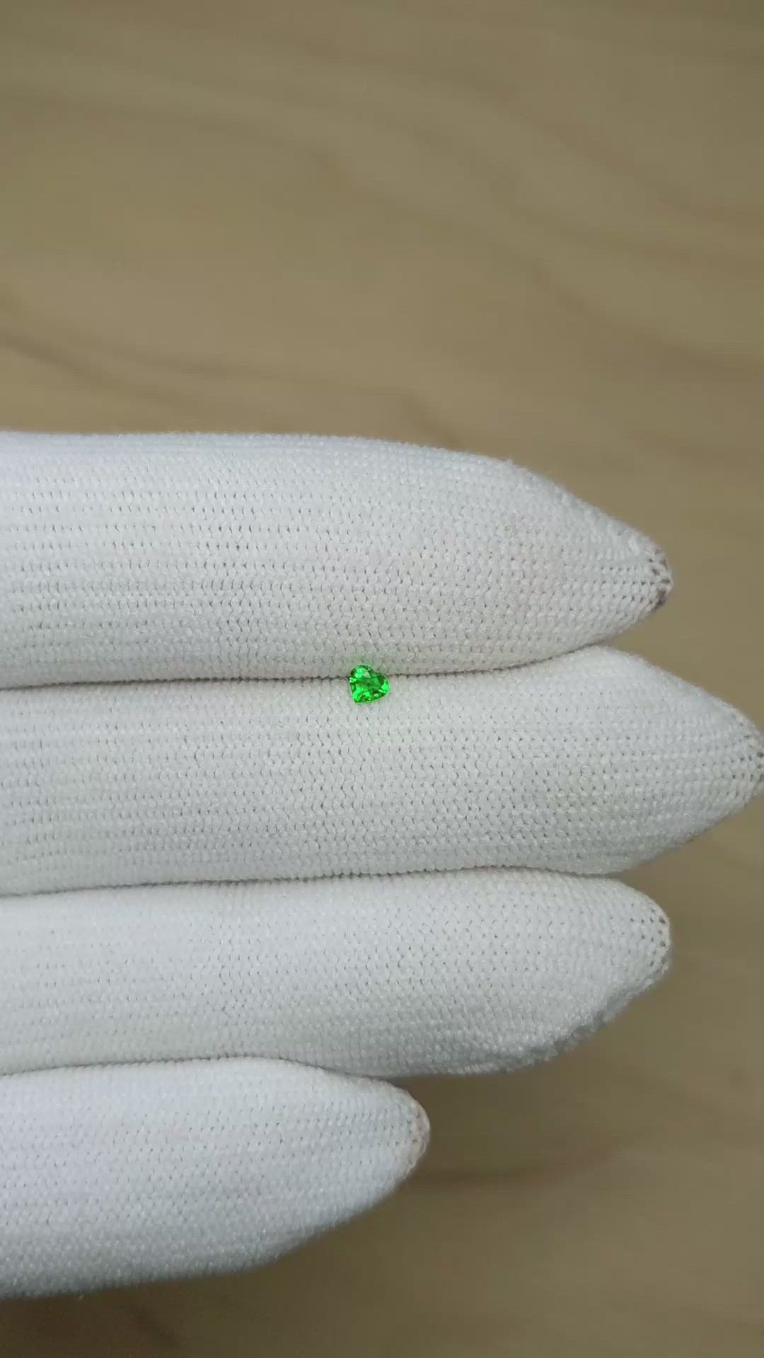 0.06 Ct. Emerald from Afghanistan Size Video