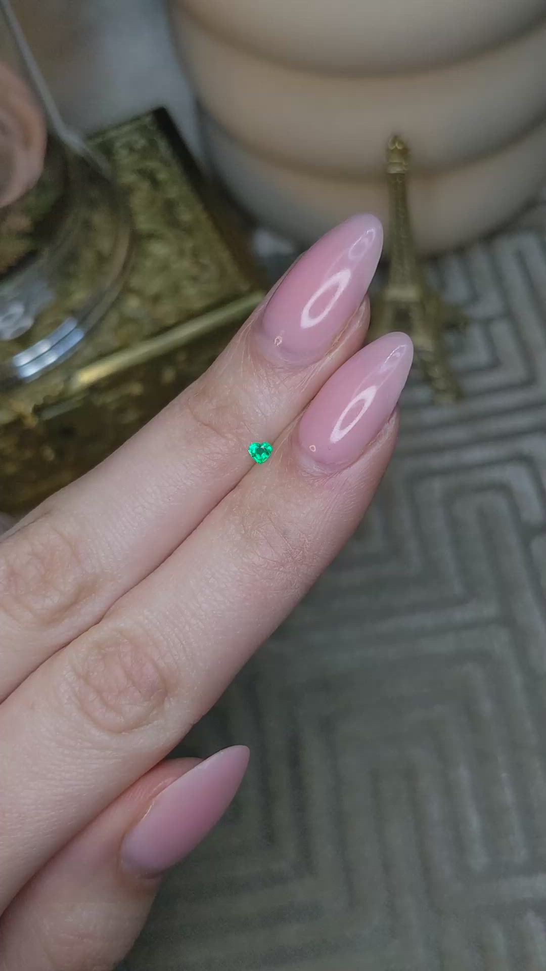 0.06 Ct. Emerald from Afghanistan Size Video