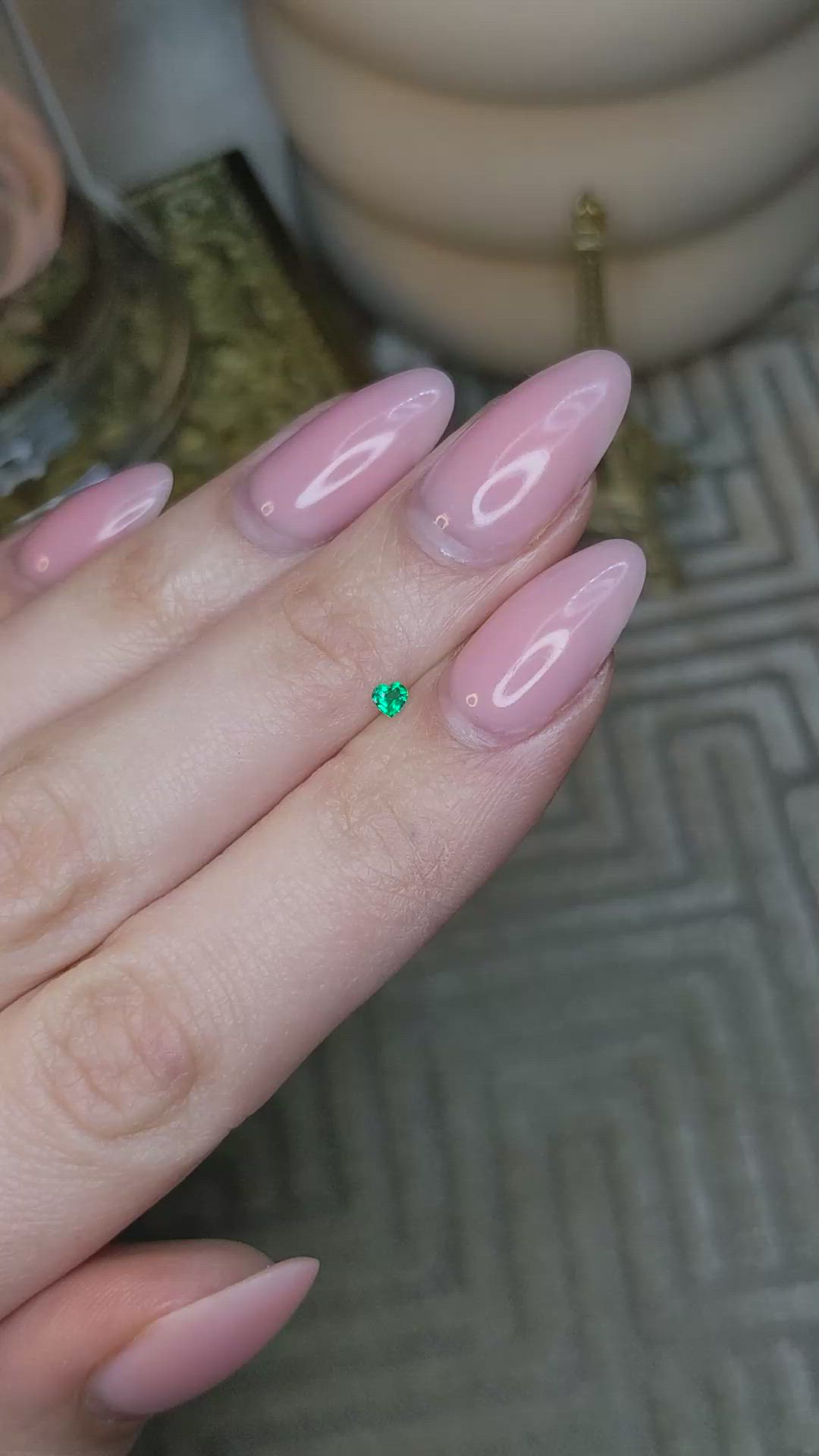 0.06 Ct. Emerald from Afghanistan Size Video