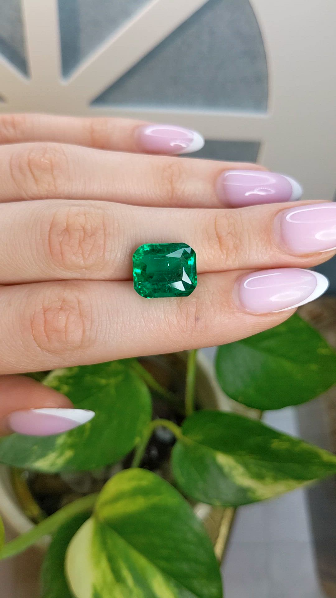 8.22 Ct. Emerald from Zambia Size Video