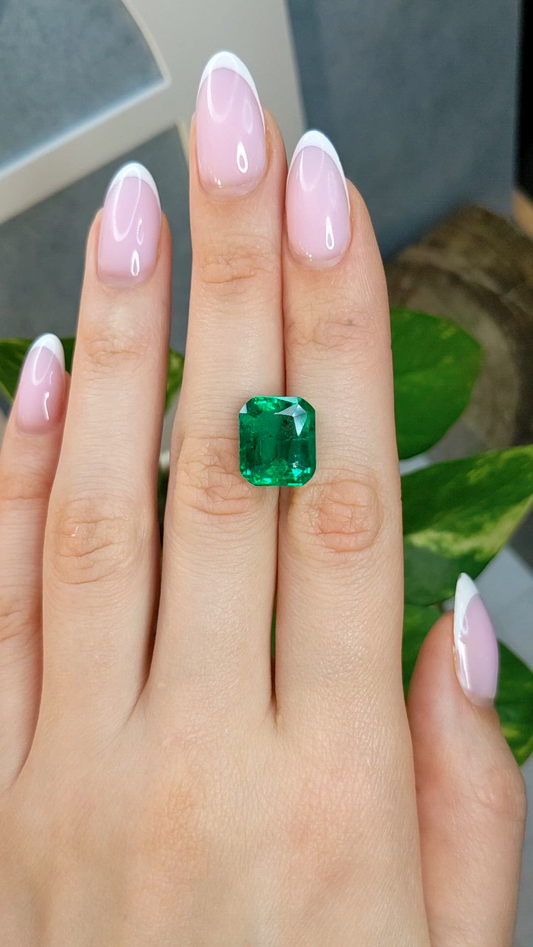 8.22 Ct. Emerald from Zambia Size Video