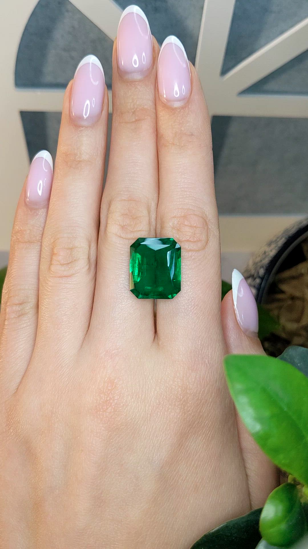 16.43 Ct. Emerald from Zambia Size Video