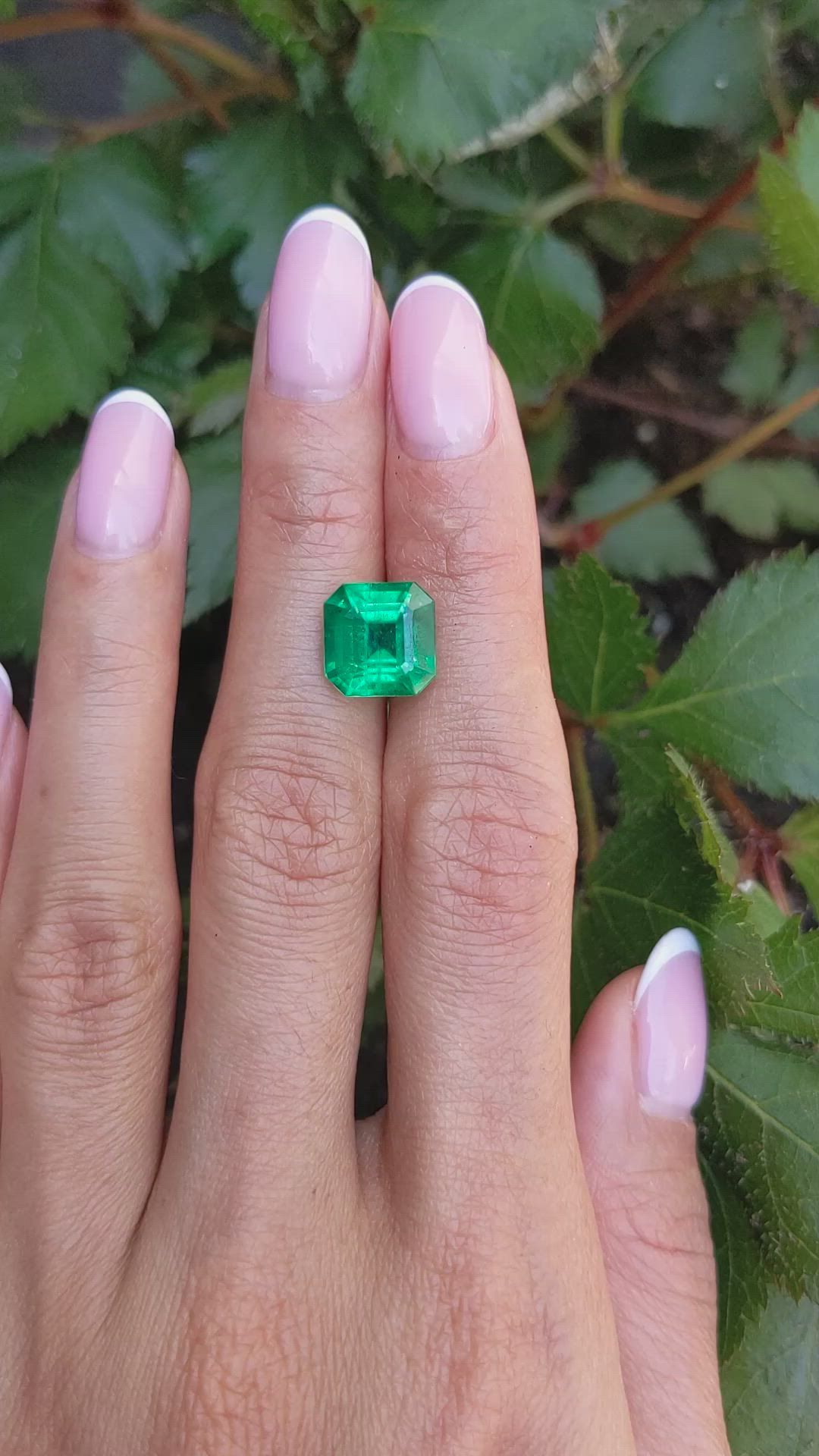 4.56 Ct. Emerald from Zambia Size Video