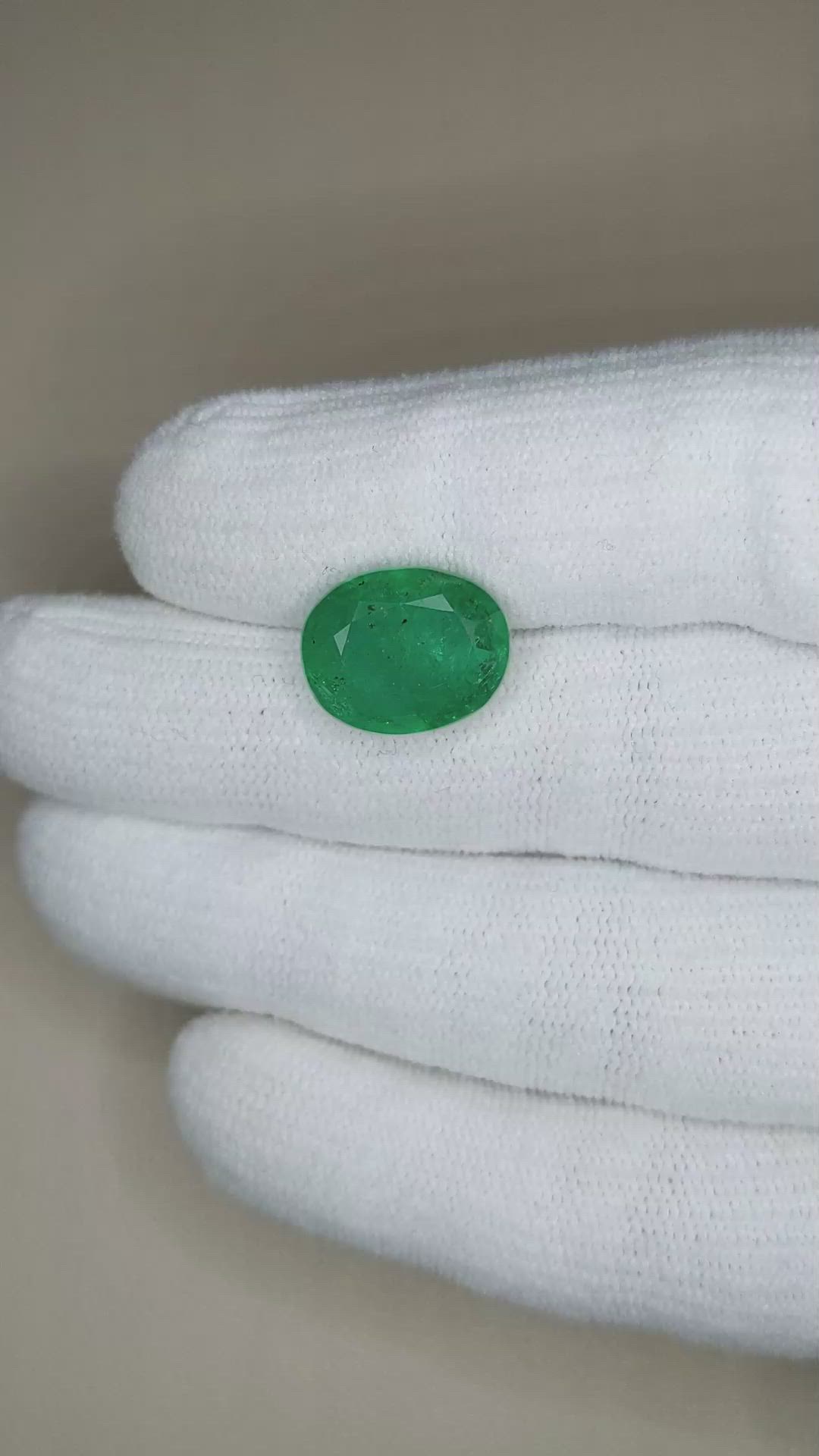 8.00 Ct. Emerald from Zambia Size Video