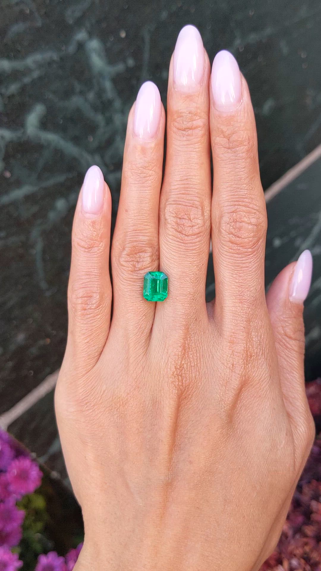 2.96 Ct. Emerald from Zambia Size Video