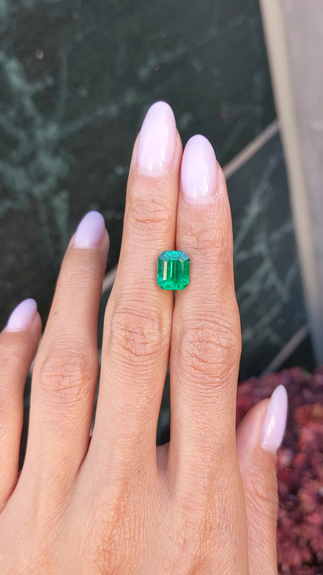 2.96 Ct. Emerald from Zambia Size Video