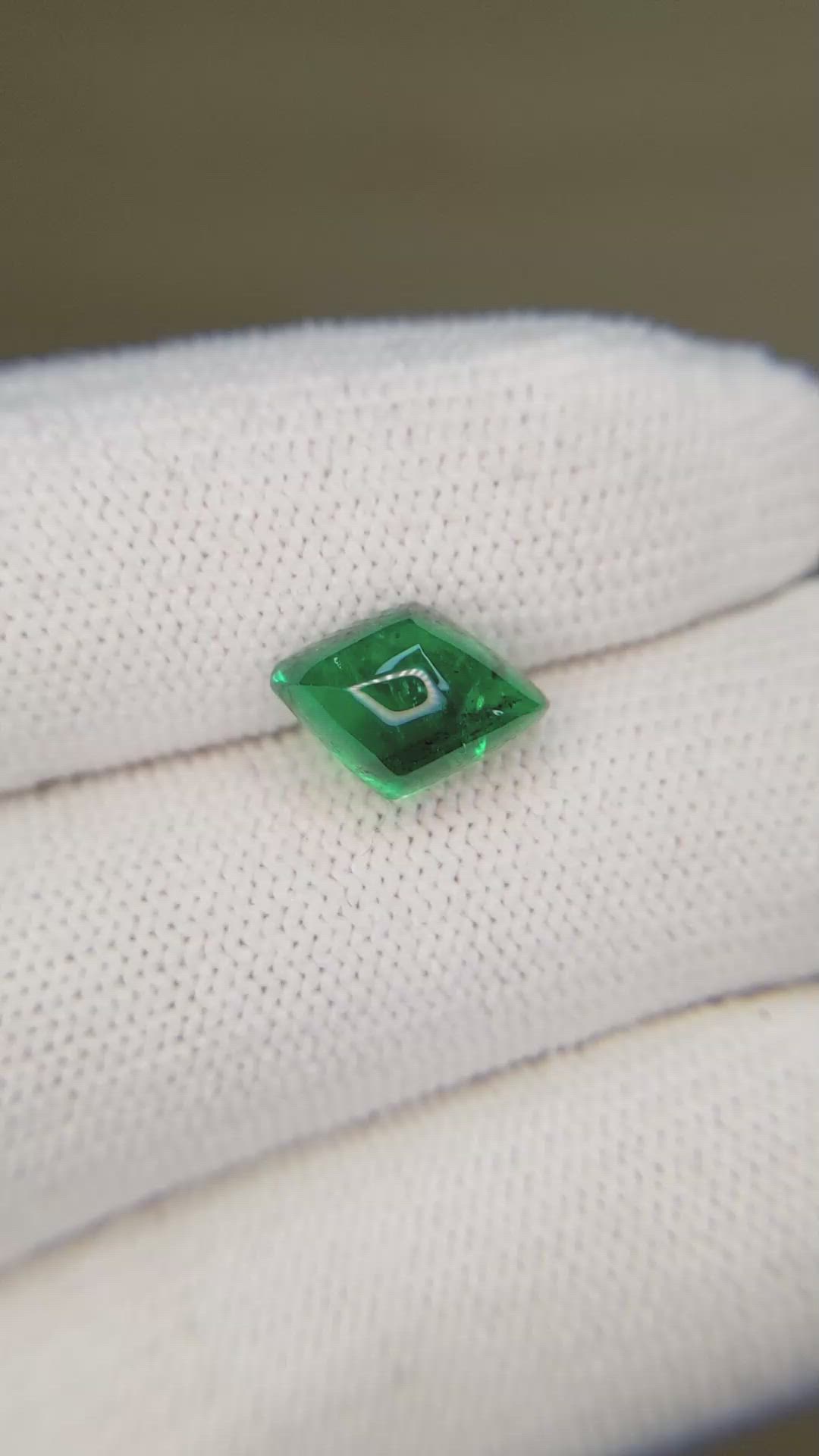 2.44 Ct. Cabochon Emerald from Colombia Size Video