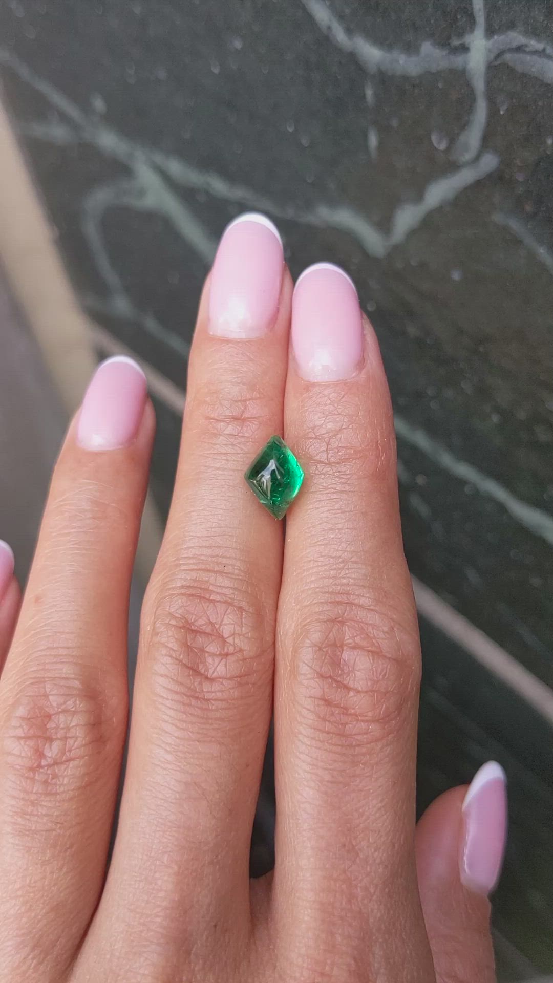 2.44 Ct. Cabochon Emerald from Colombia Size Video