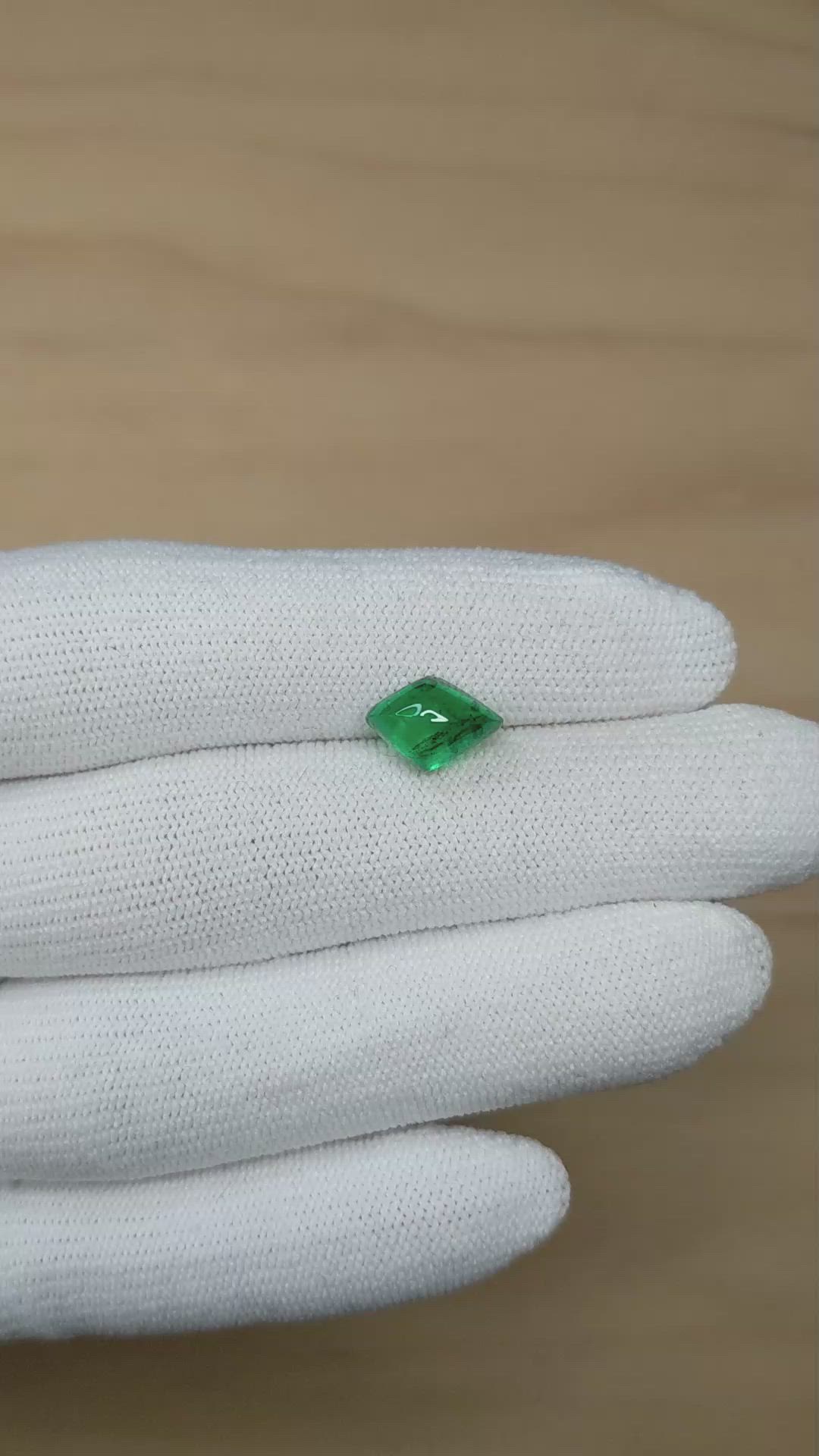 2.44 Ct. Cabochon Emerald from Colombia Size Video