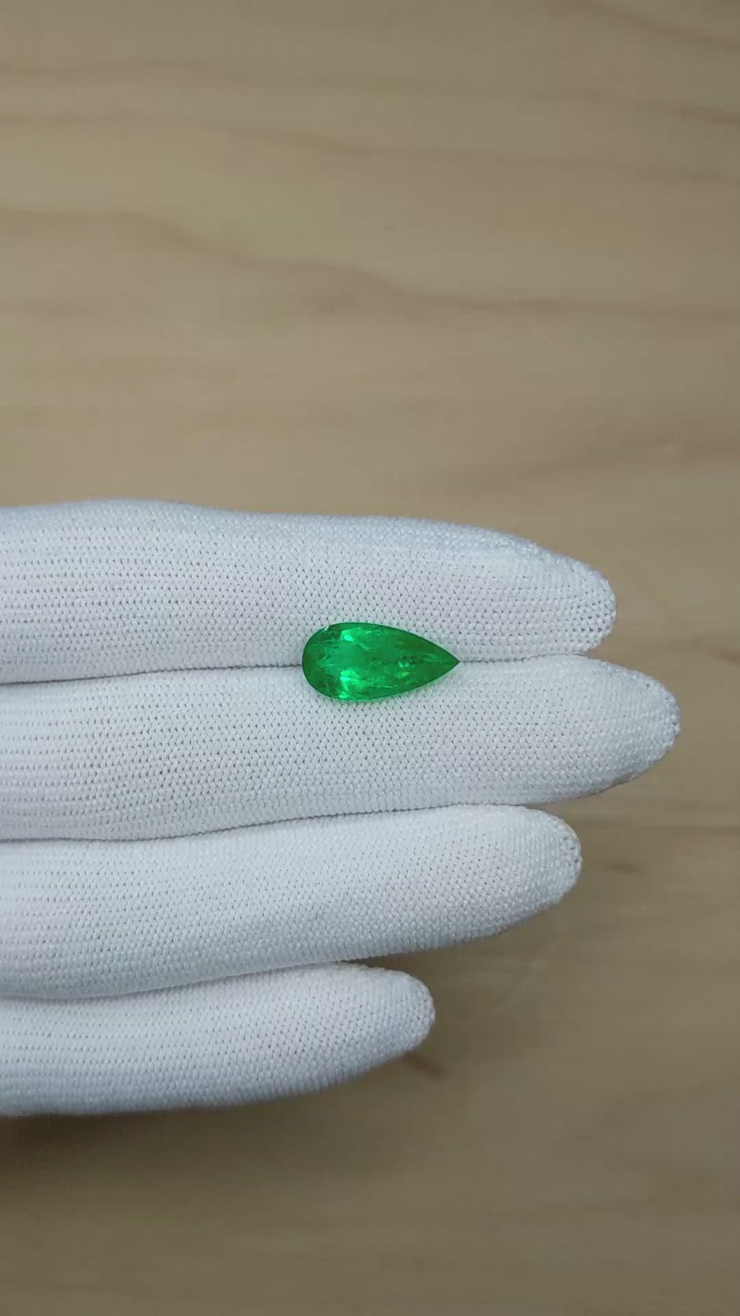 3.31 Ct. Emerald from Colombia Size Video