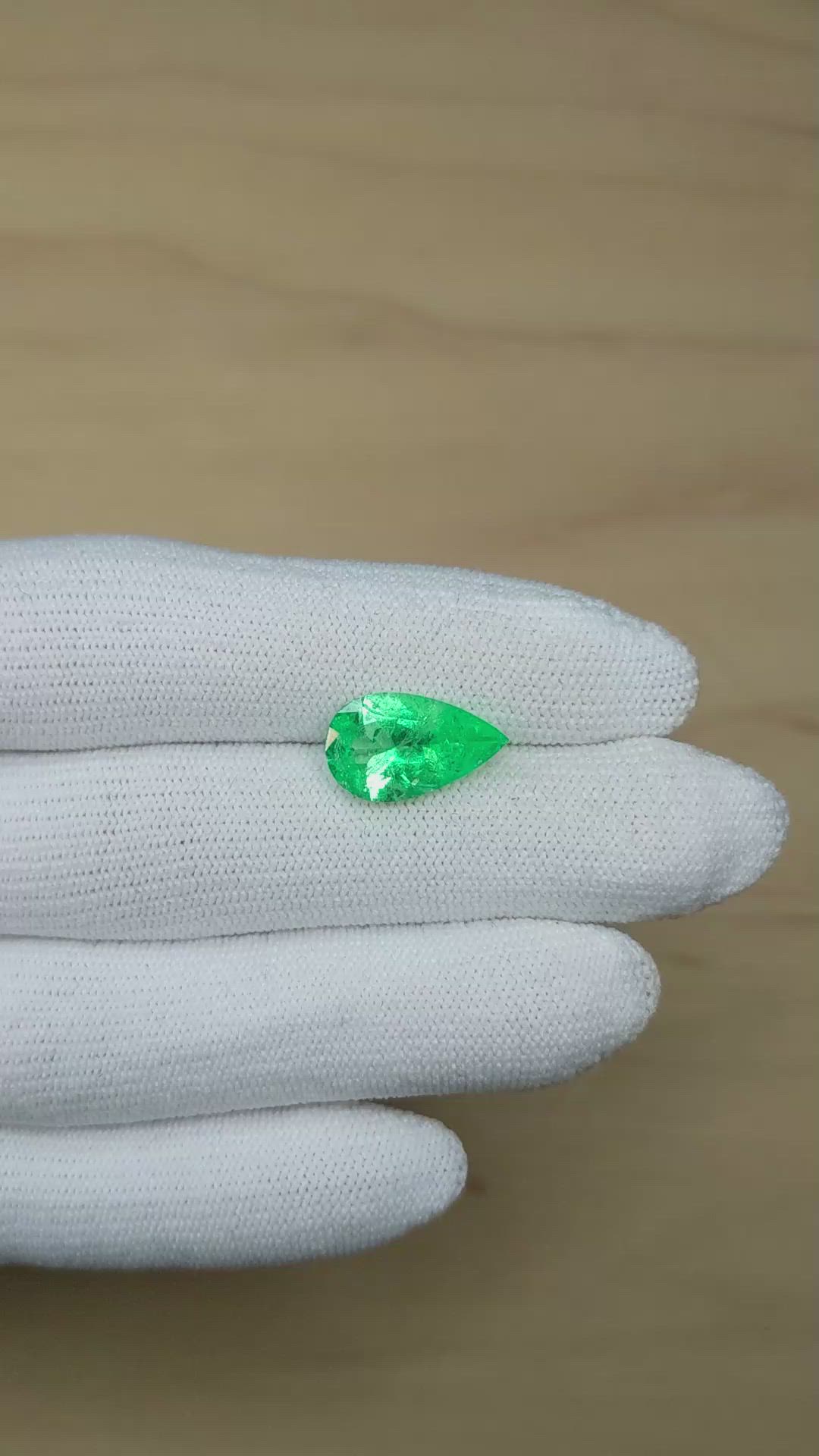 3.61 Ct. Emerald from Colombia Size Video