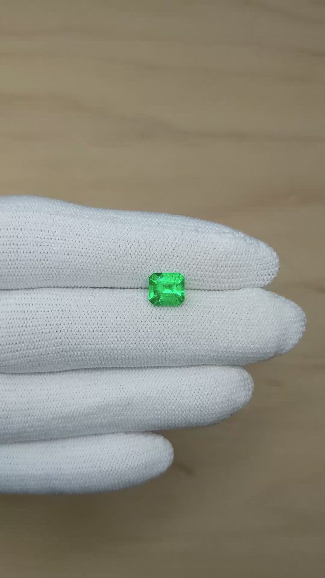 1.27 Ct. Emerald from Colombia Size Video