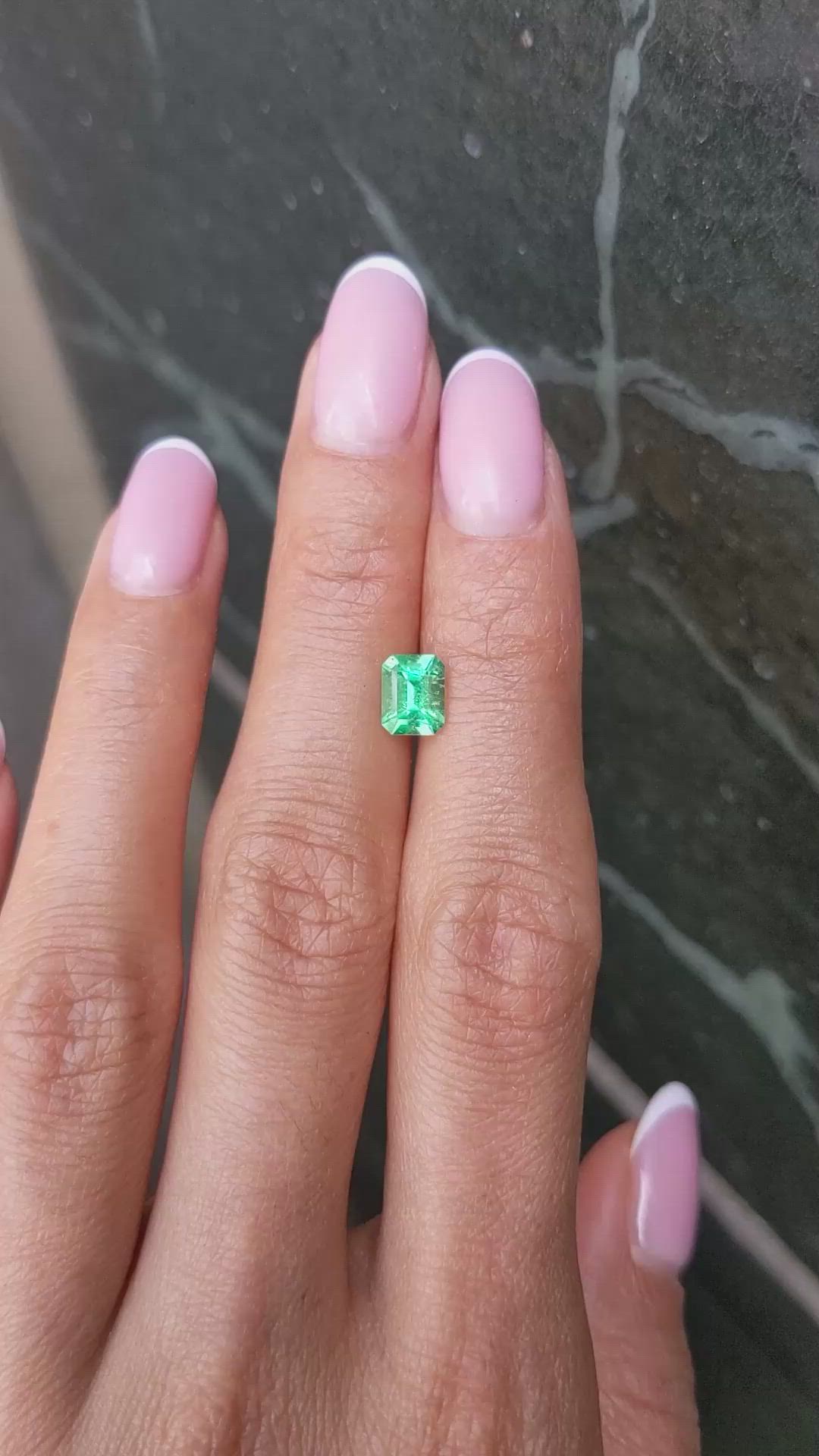 0.93 Ct. Emerald from Colombia Size Video