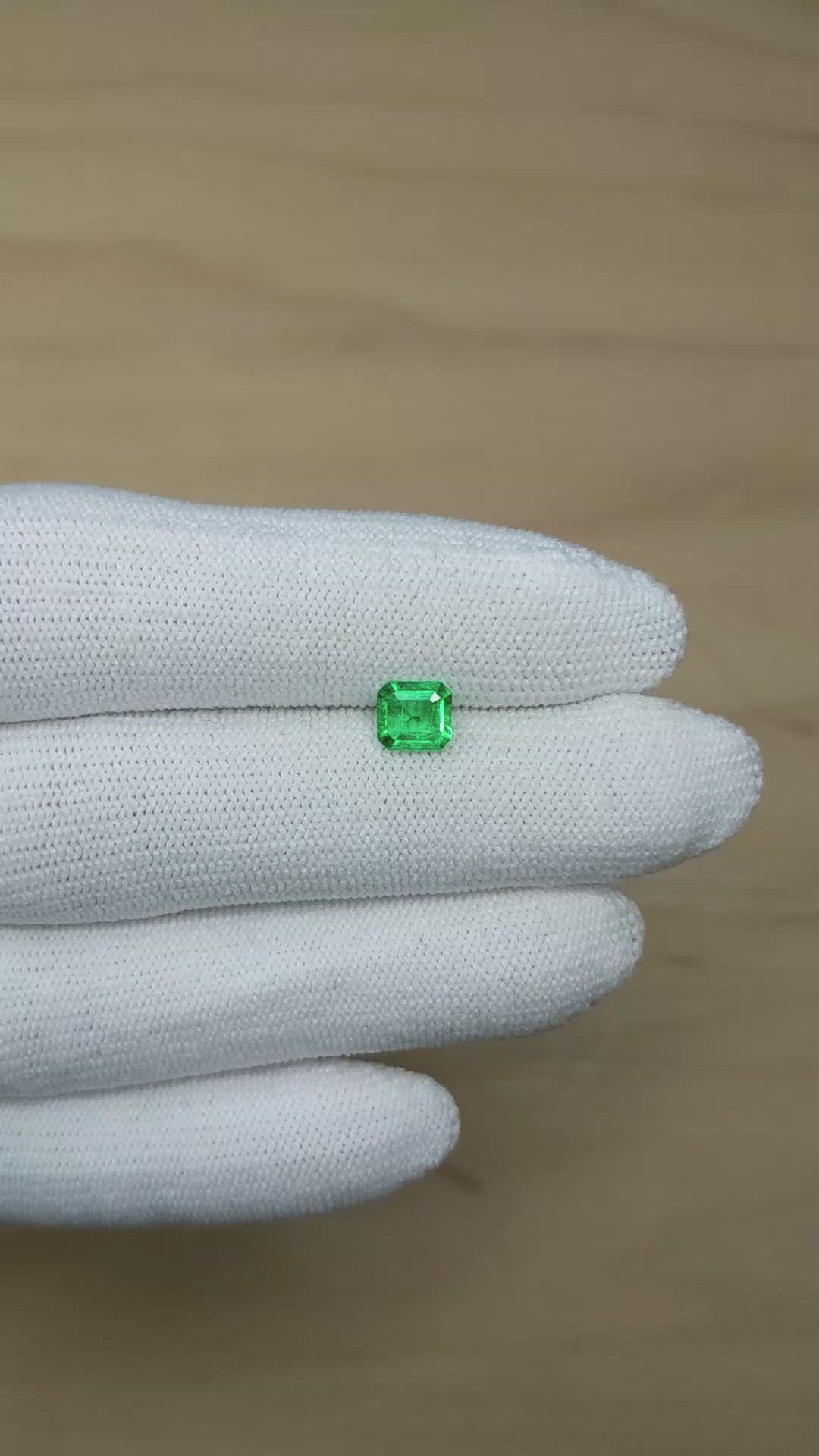 0.57 Ct. Emerald from Colombia Size Video