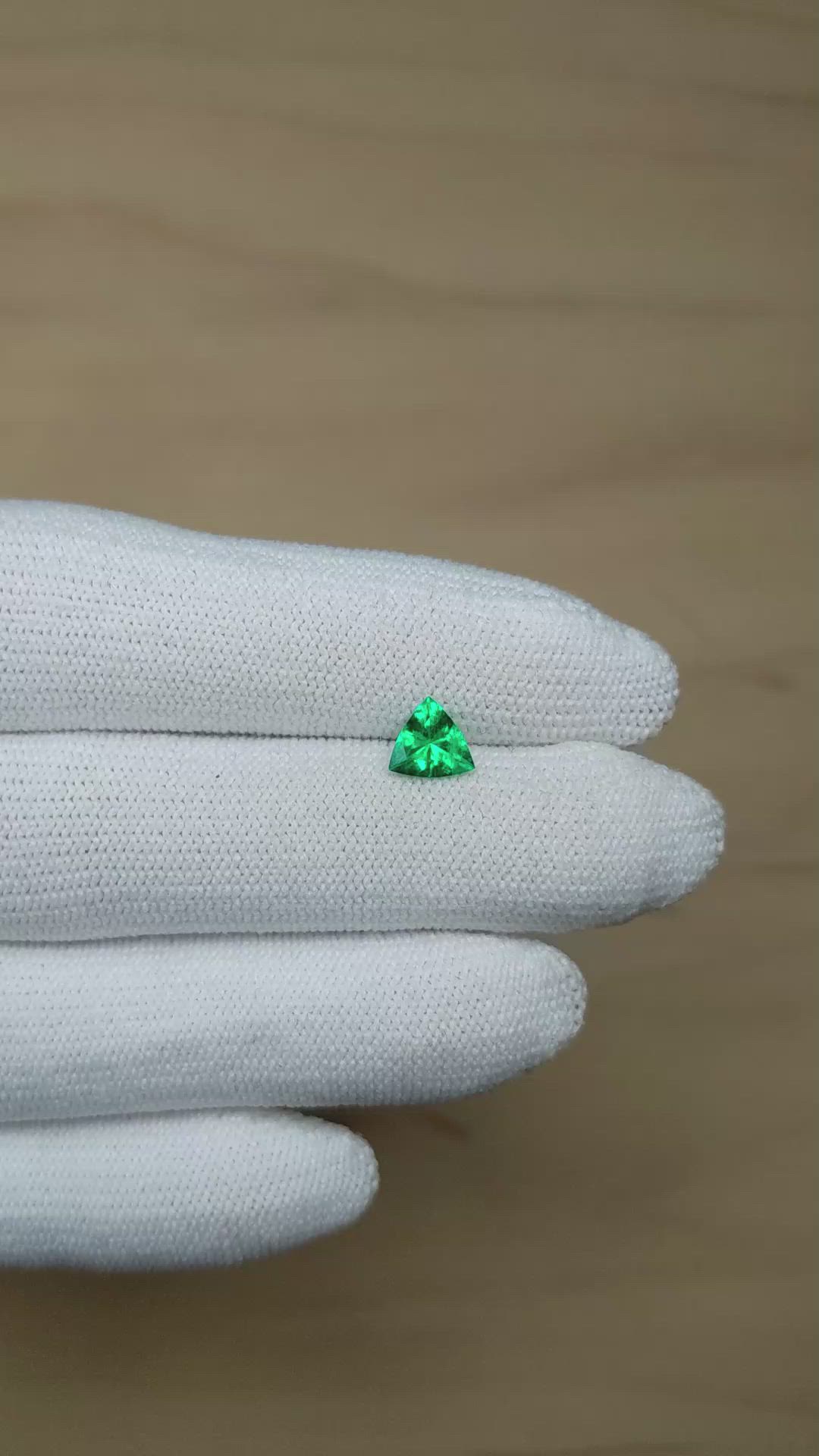 0.57 Ct. Emerald from Colombia Size Video